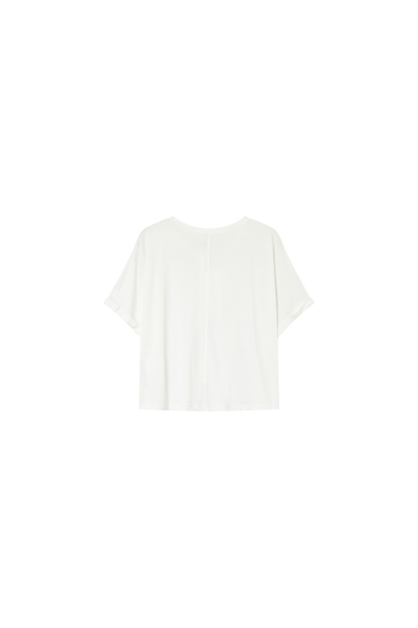 Grace & Mila parma t-shirt in ecru. Back flatlay view