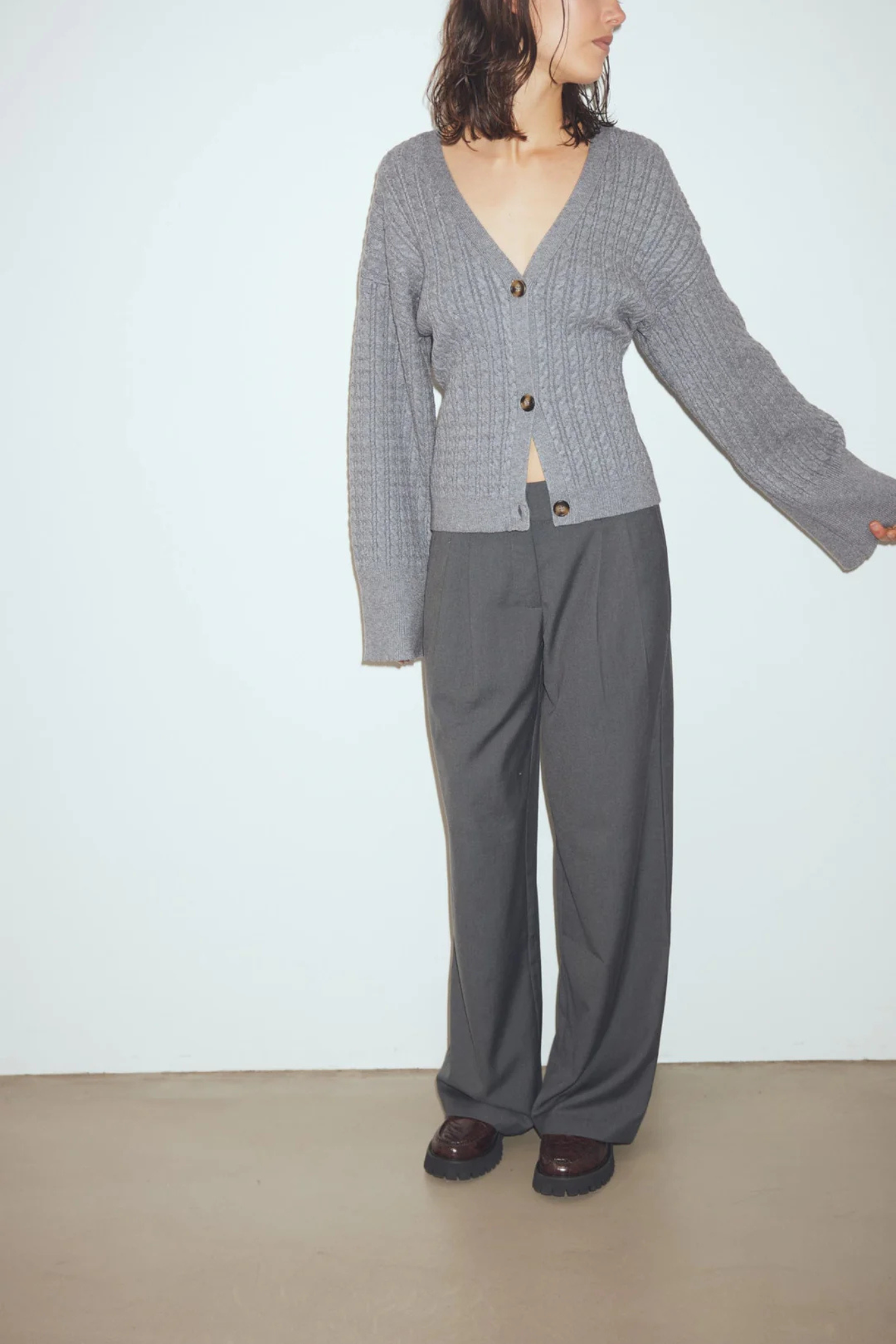 MARCELA PANTS - CHARCOAL MEL