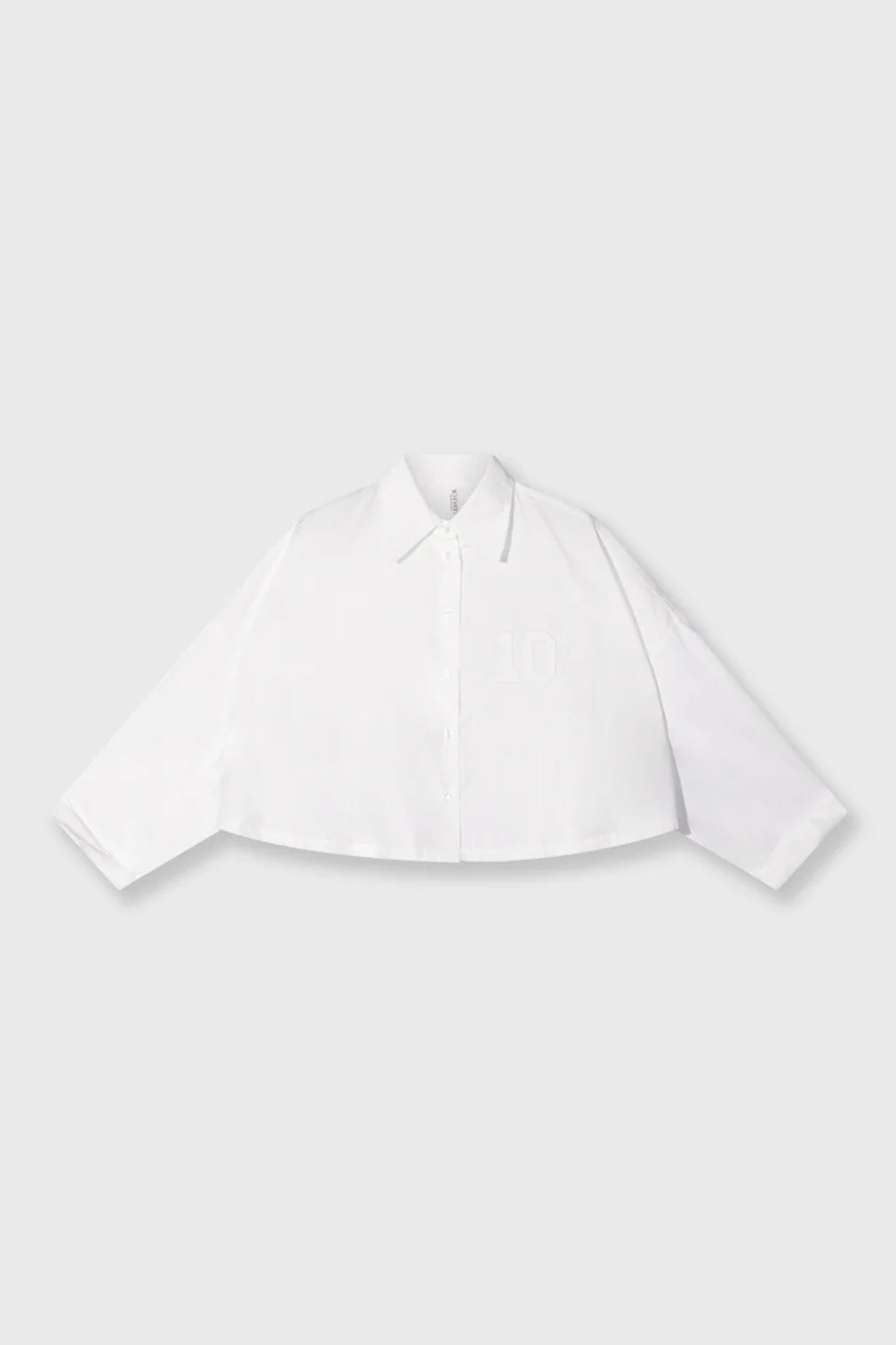 OVERSIZED CROPPED SHIRT - ECRU