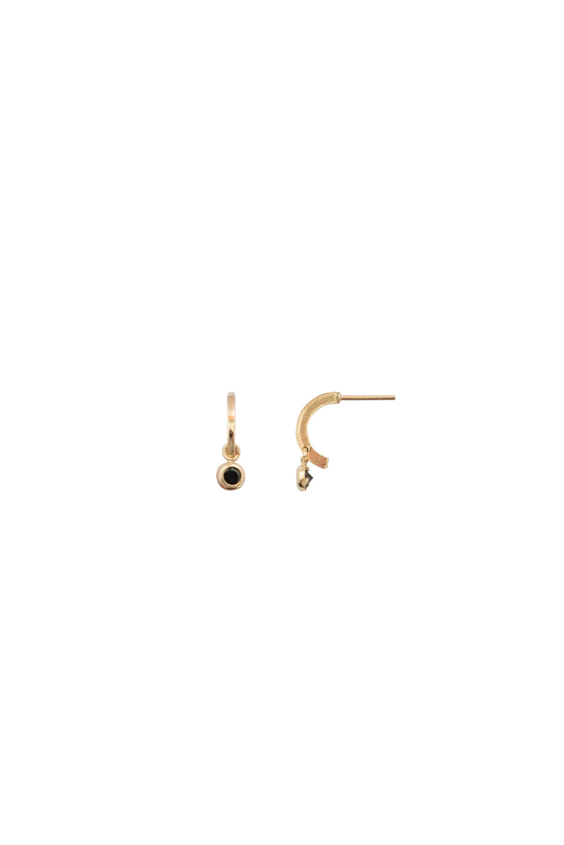 Bobby Rose luna earrings in black and gold