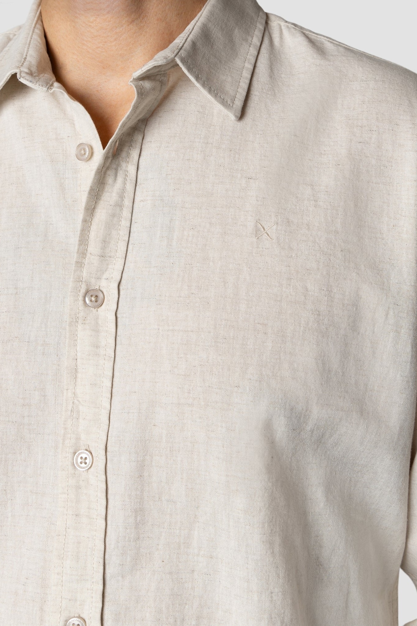 LUCA SHIRT L/S - LIGHT BEIGE