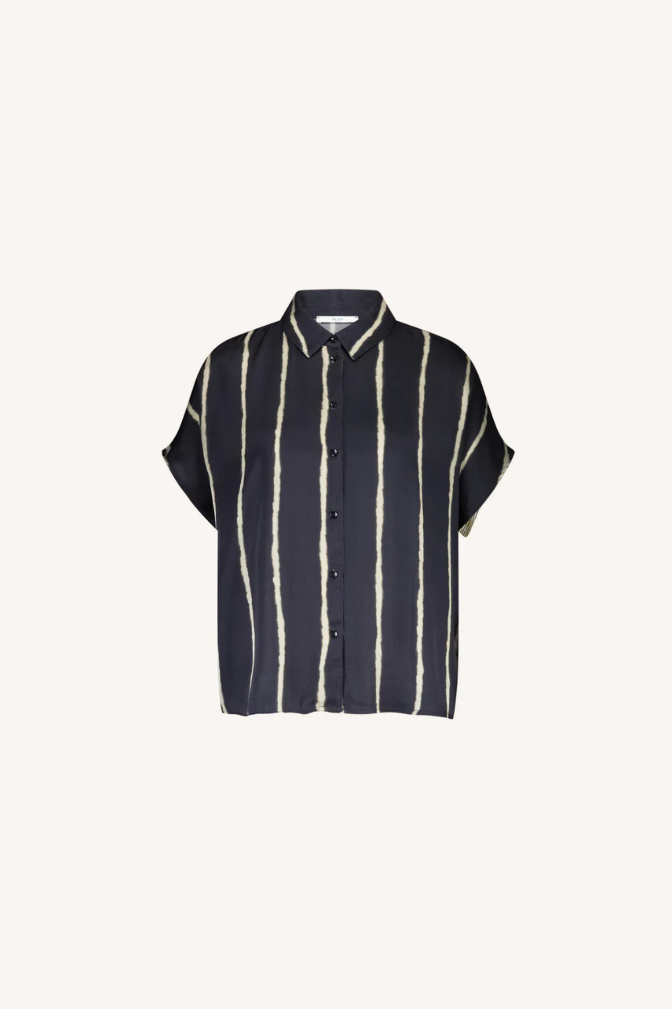KARLY TIE DYE STRIPE BLOUSE - BLUE TIE DYE STRIPE
