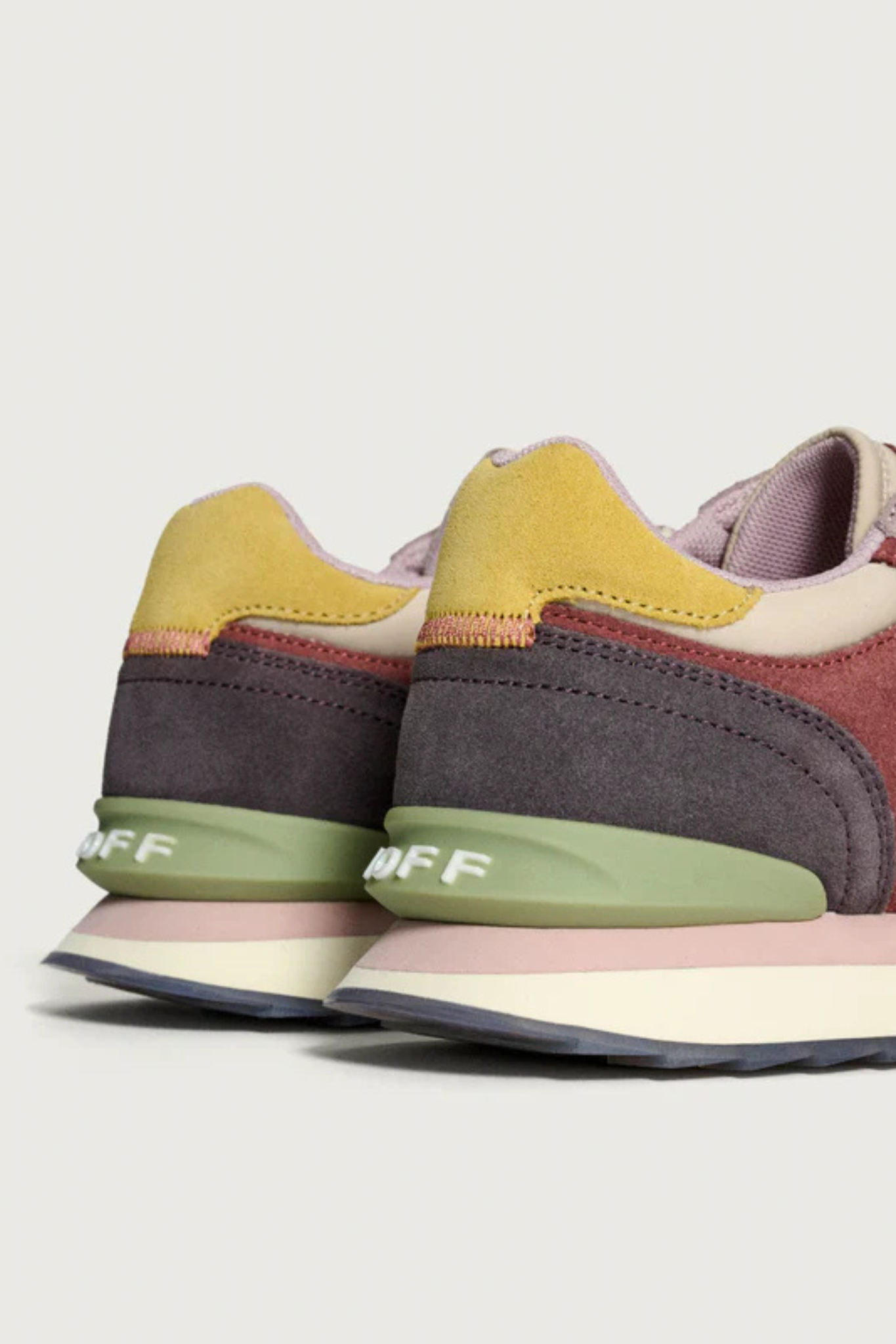 CITY BRUSSELS WOMEN SNEAKERS - BEIGE/GREEN/PURPLE
