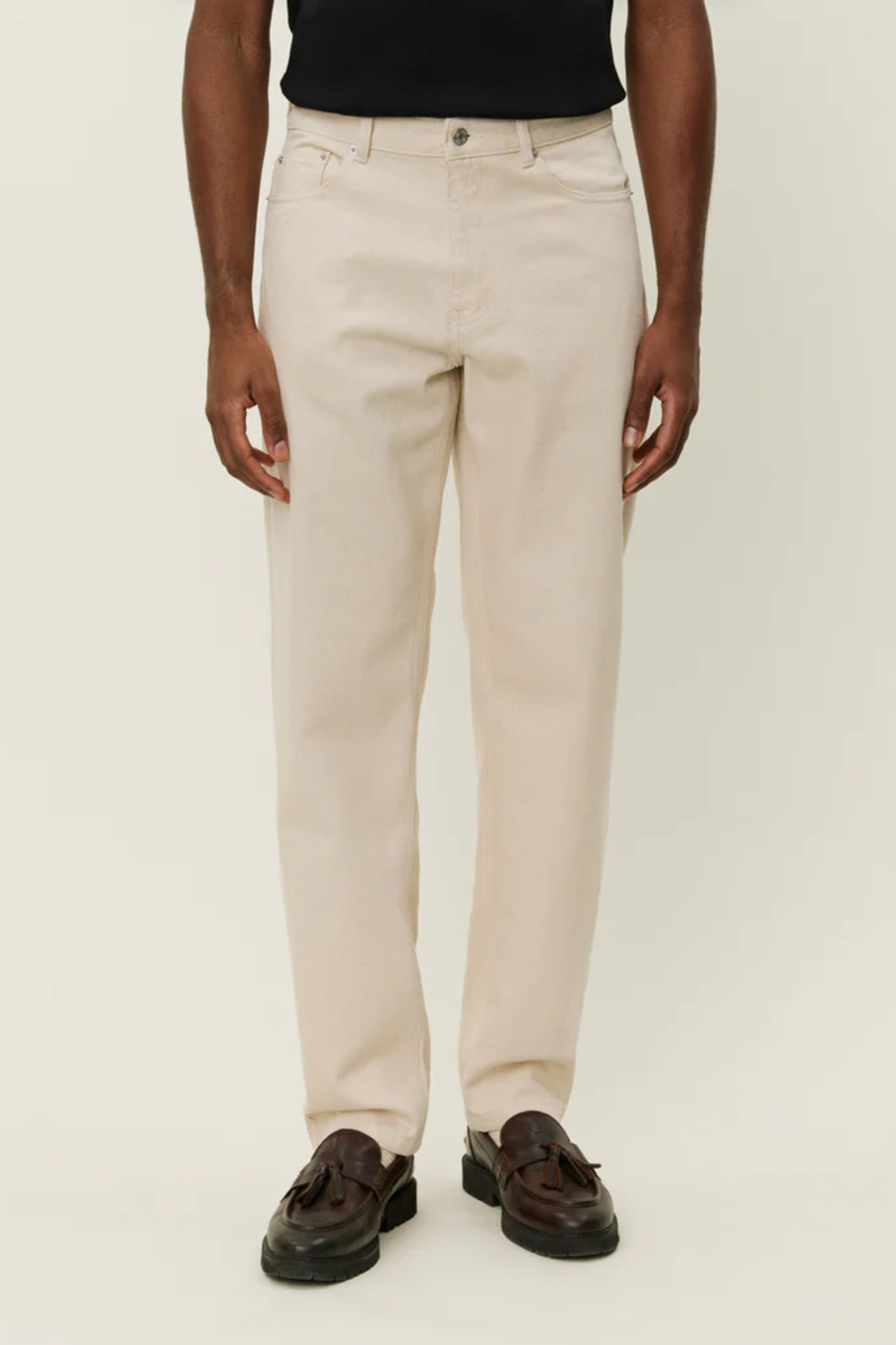 RYDER SOLID DENIM PANTS - IVORY