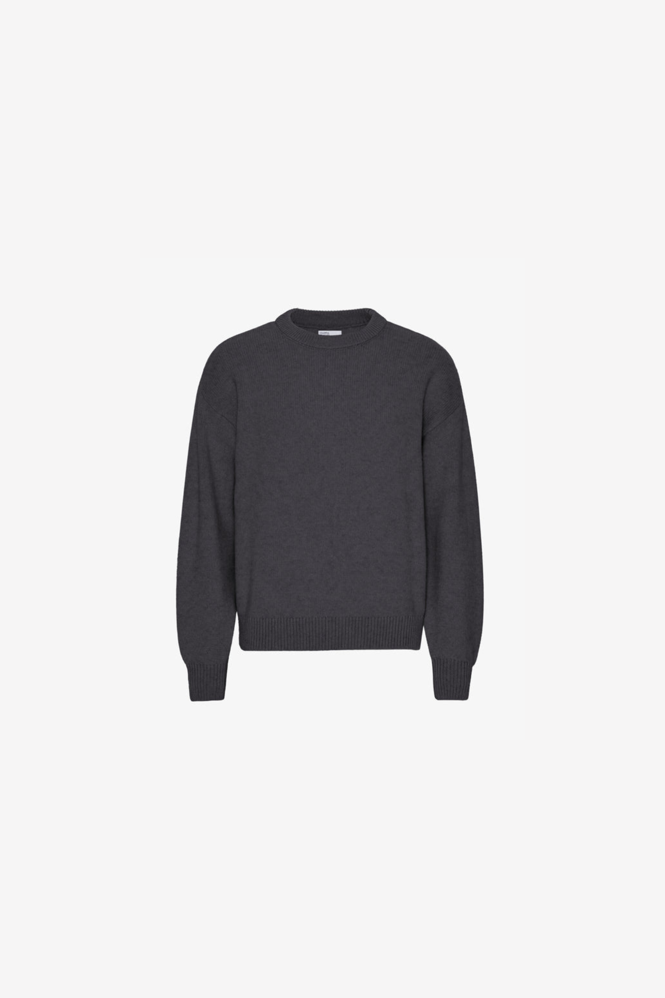 OVERSIZED MERINO WOOL CREW - LAVA GREY