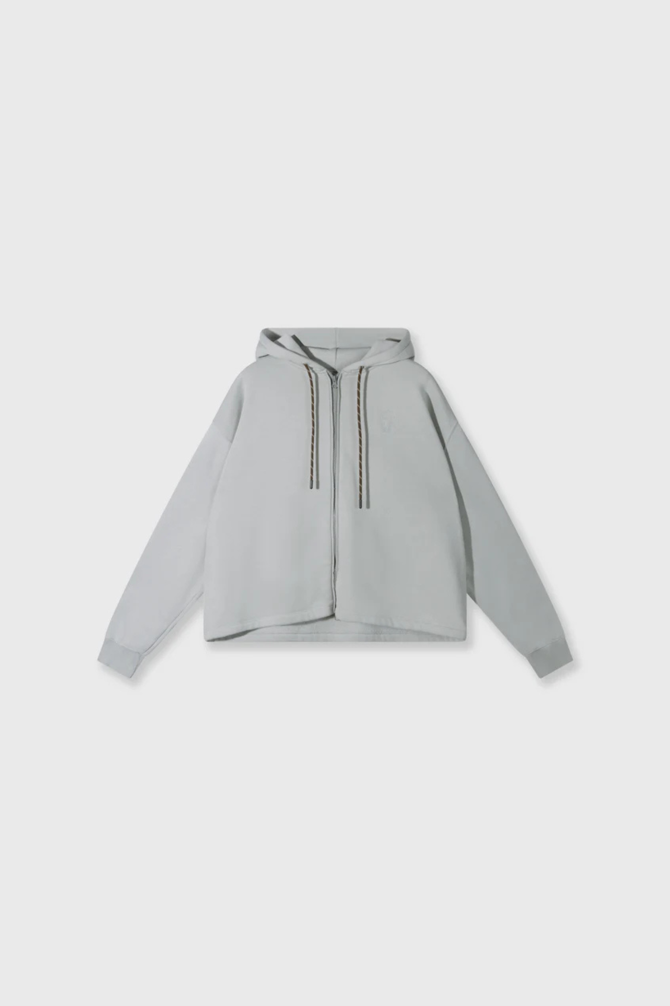 STATEMENT ZIP HOODIE - CLEAN BLUE