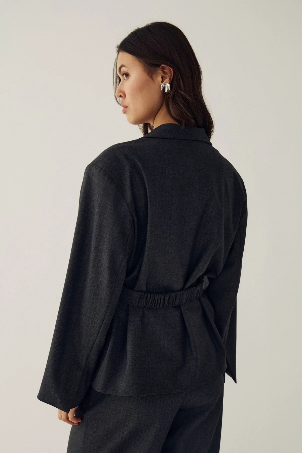 MARICE BLAZER - GREY HERRINGBONE