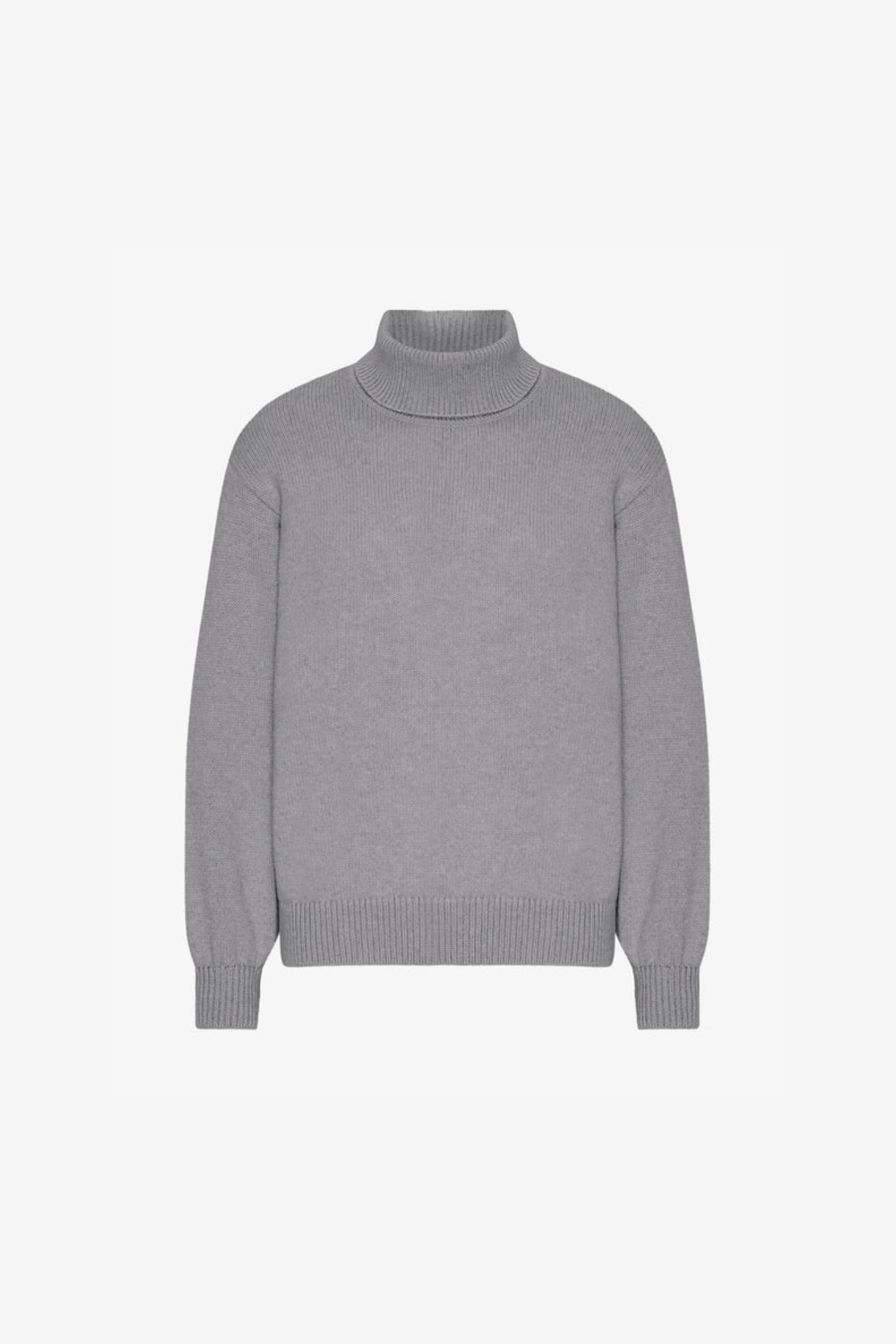 MERINO WOOL TURTLENECK - HEATHER GREY