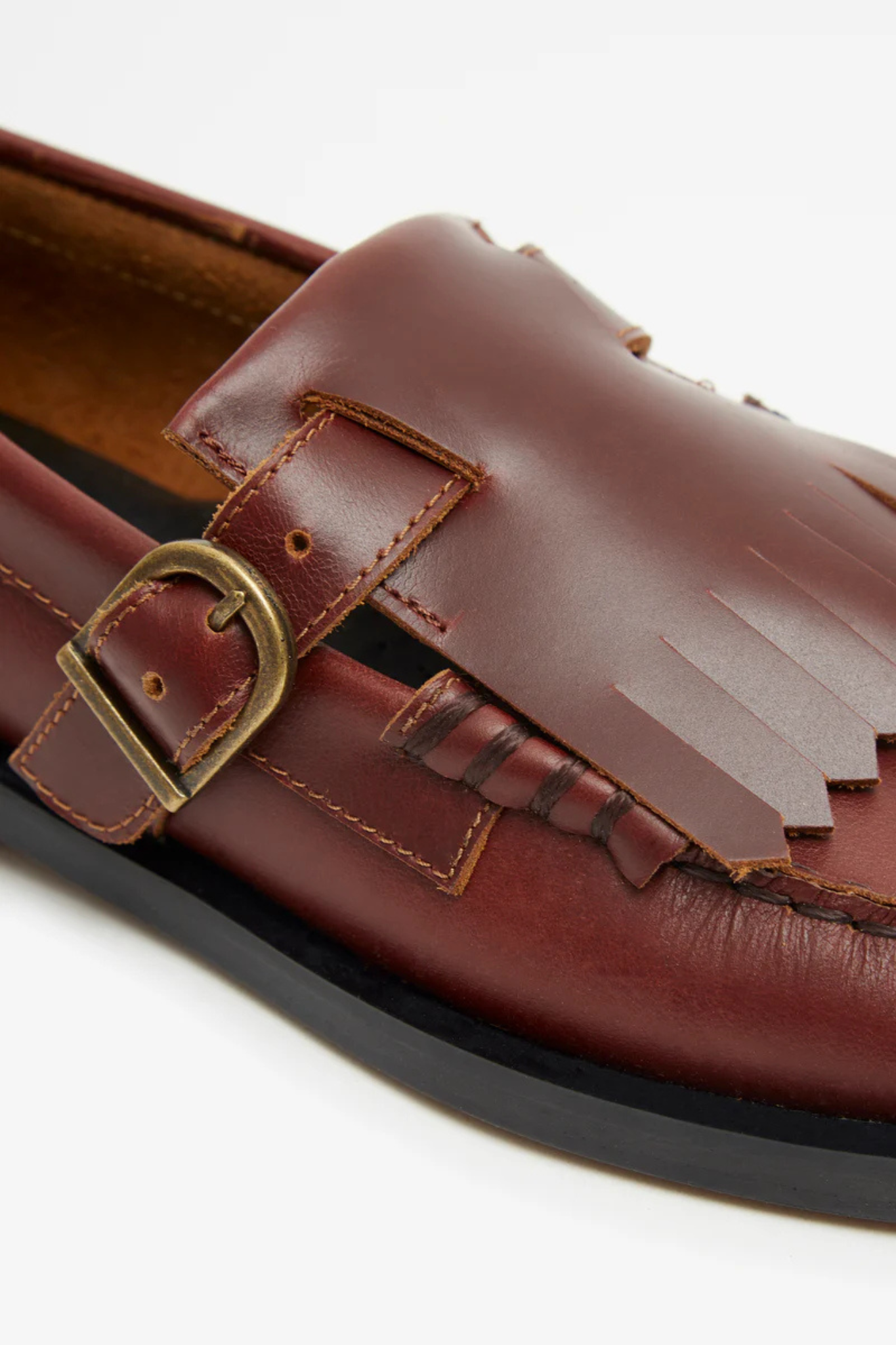 VEGA LEATHER T-BAR SHOES - REDISH