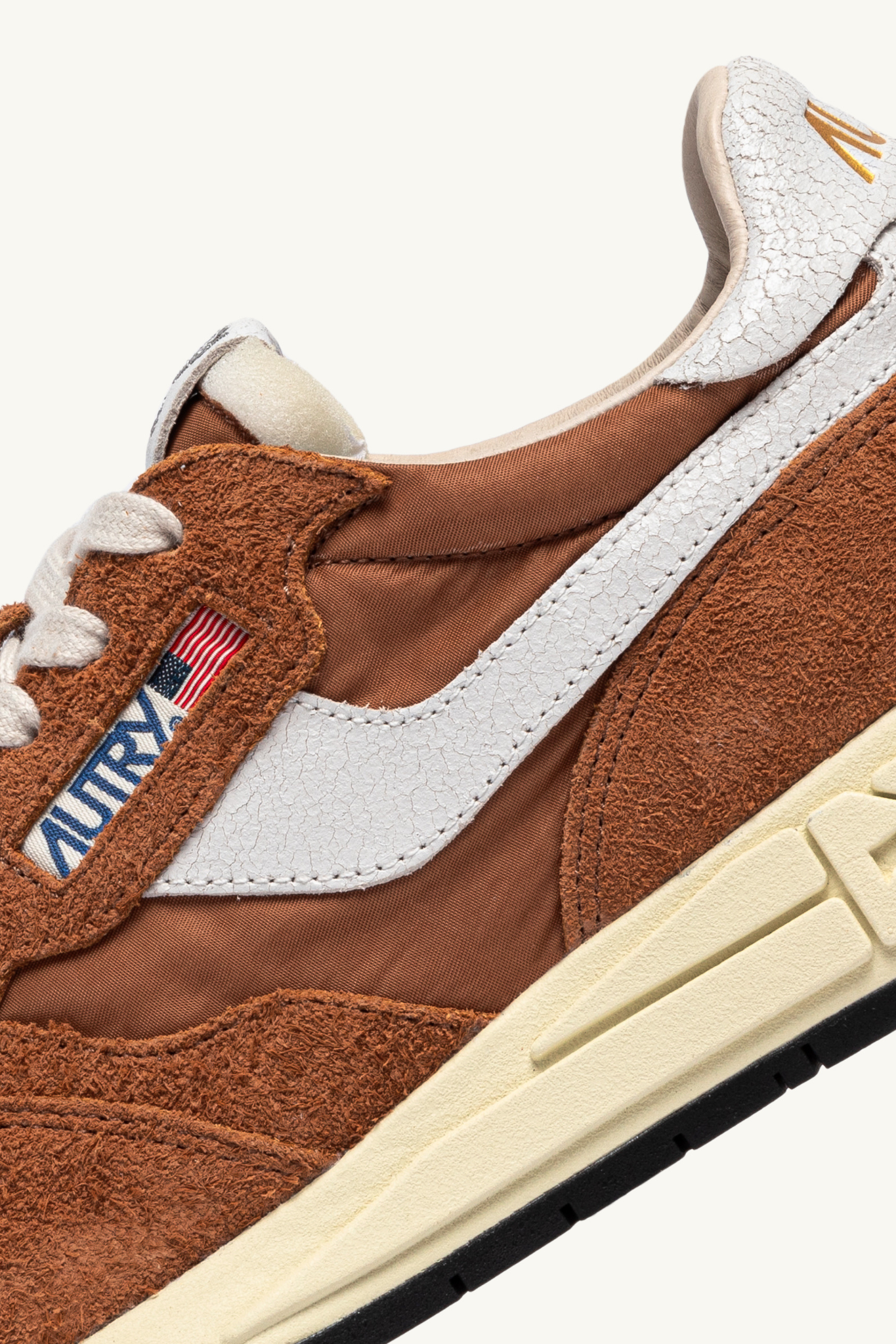 WWLM-NC28 - REELWIND LOW MEN SNEAKERS - NYLON/CRACK WHITE/BRNSUG