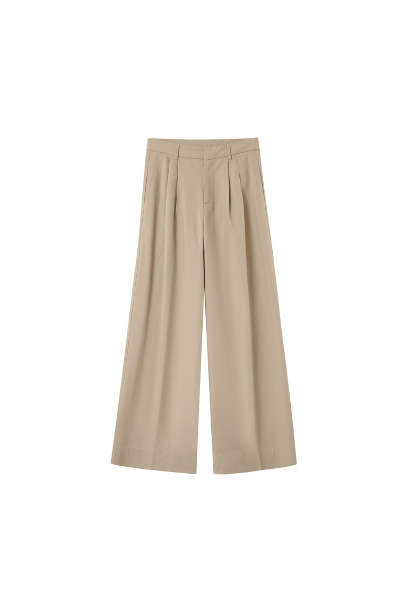 Grace & Mila peter pants in beige. Front flatlay view