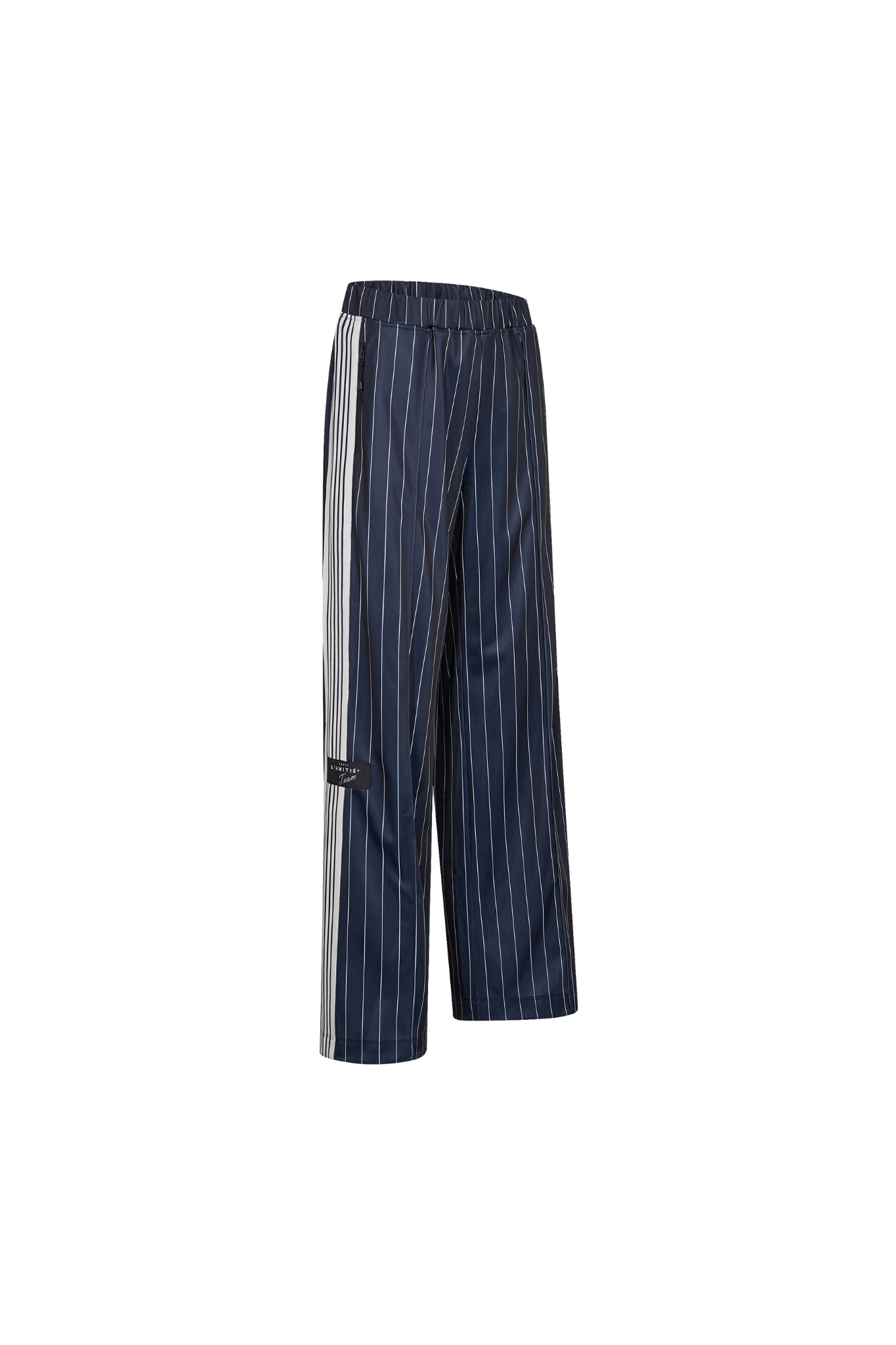 BAGGY PIN STRIPE TRACK PANTS - NAVY