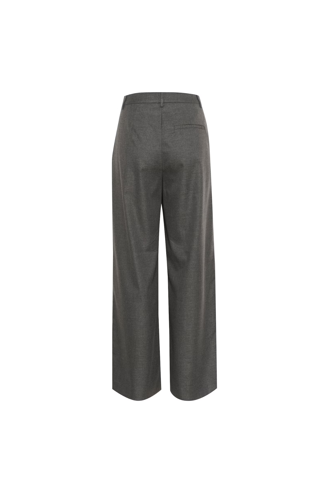 PAULA MELANGE MW WIDE PANTS - DARK GREY MELANGE