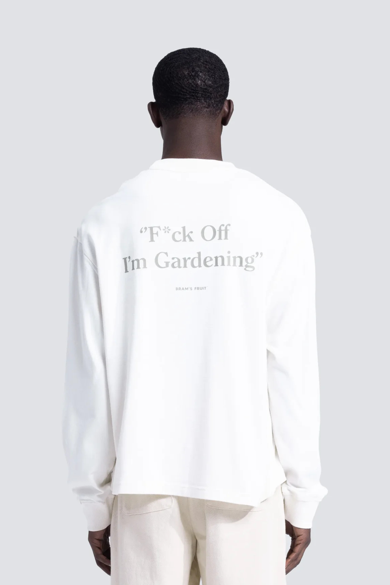 F*CK OFF I'M GARDENING LONGSLEEVE T-SHIRT - WHITE