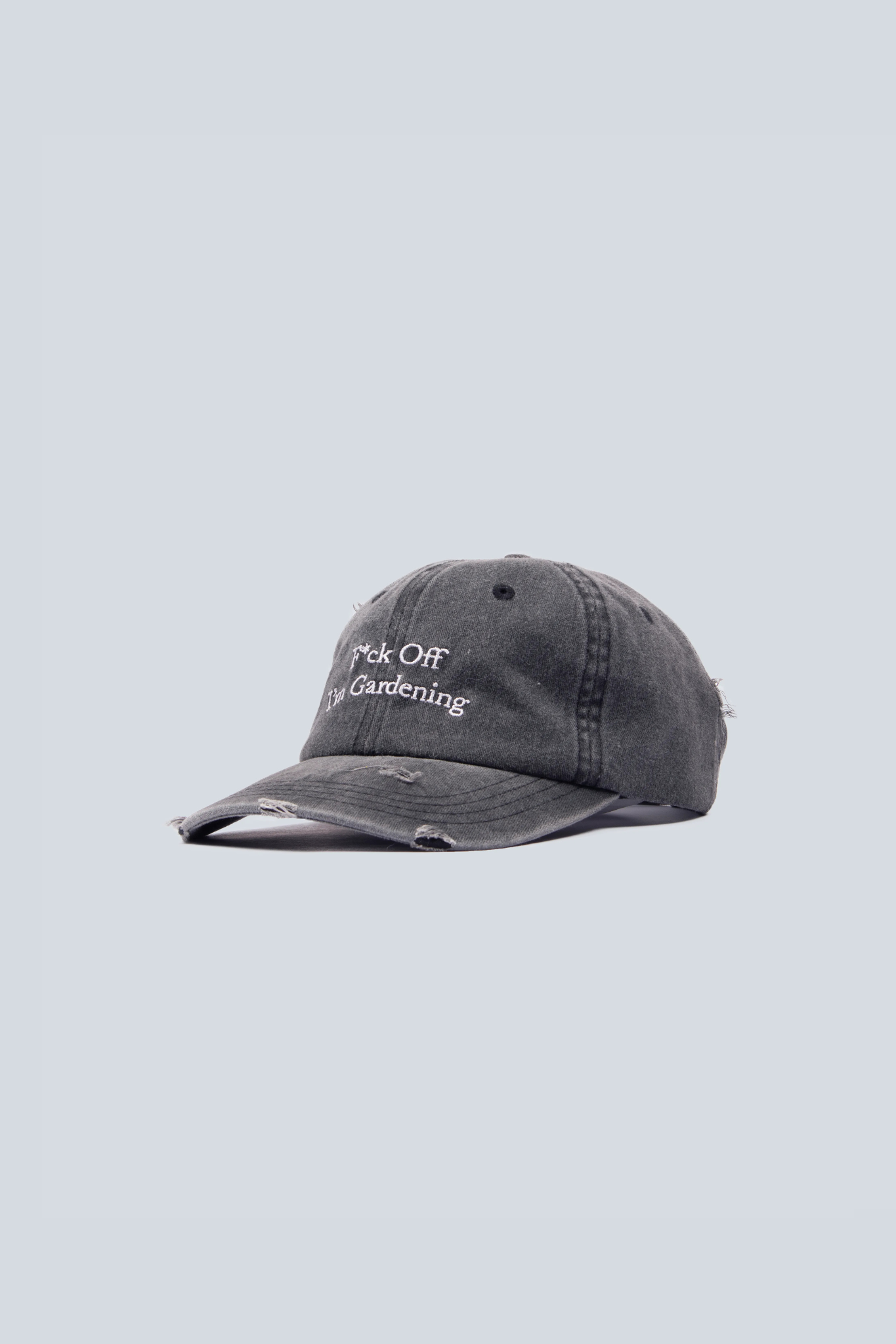 "F*CK OFF" CAP DISTRESSED - WASHED CHARCOAL