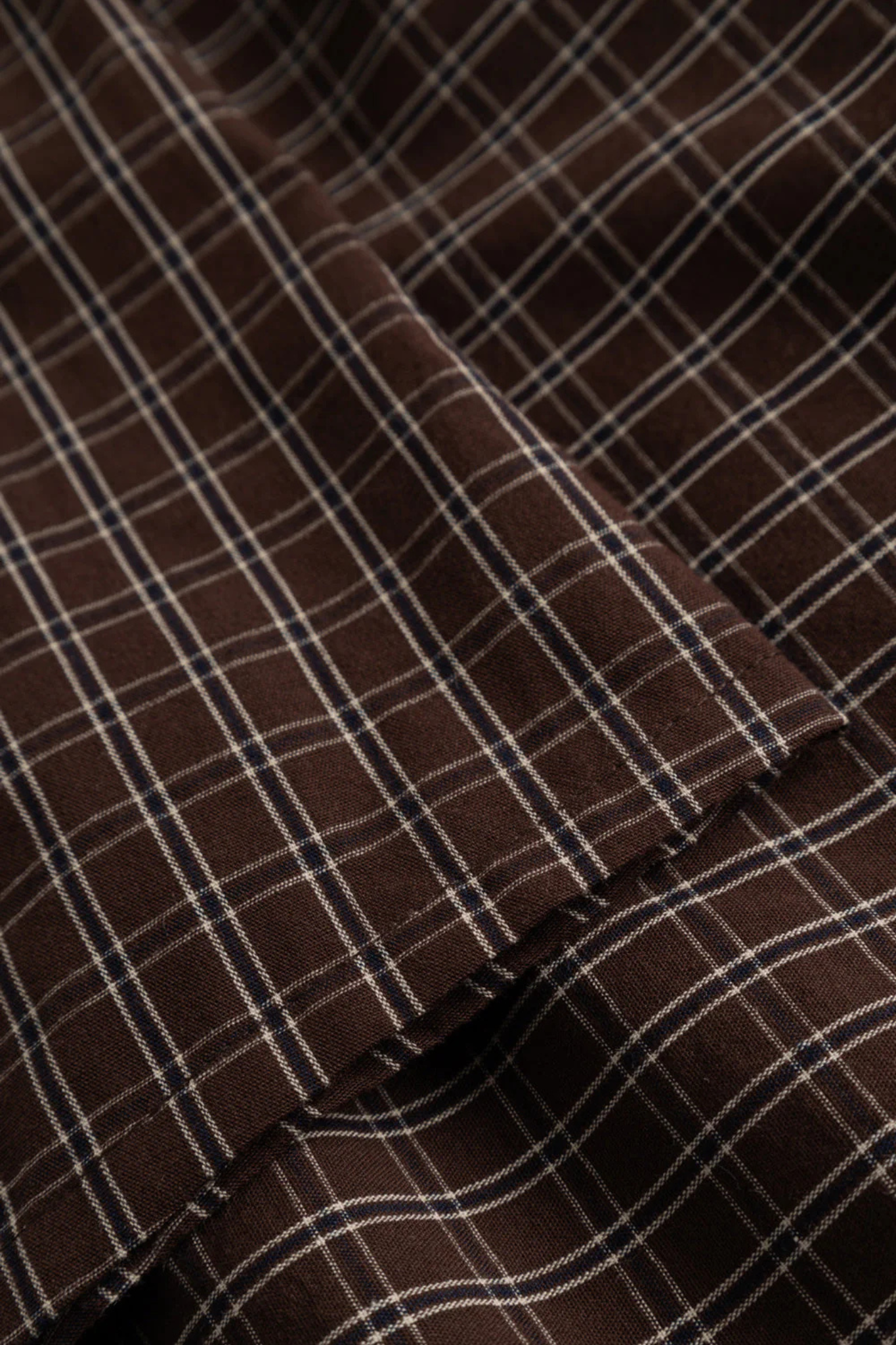 KESHA BLOUSE - CARI BROWN CHECK