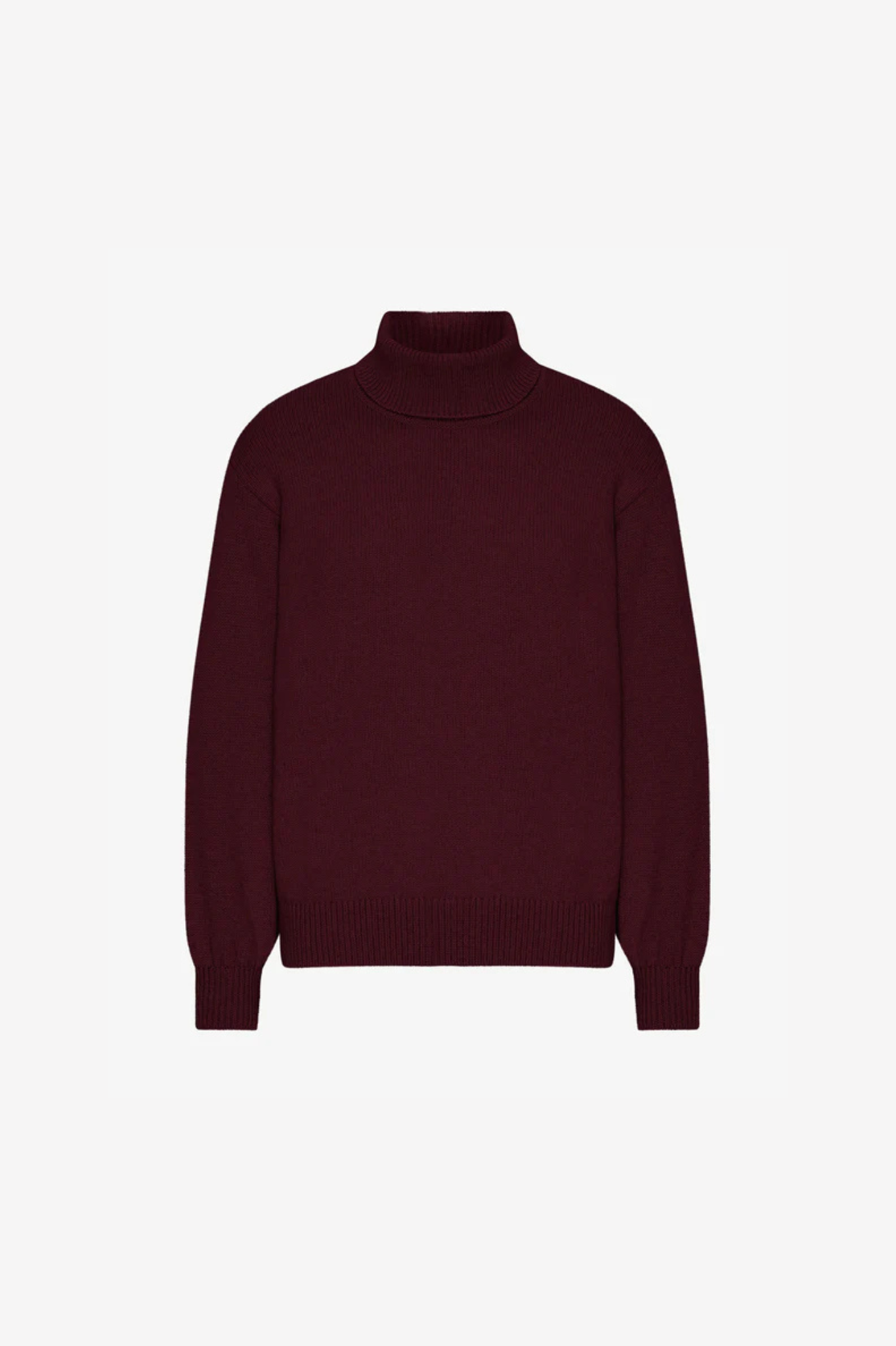 MERINO WOOL TURTLENECK - OXBLOOD RED