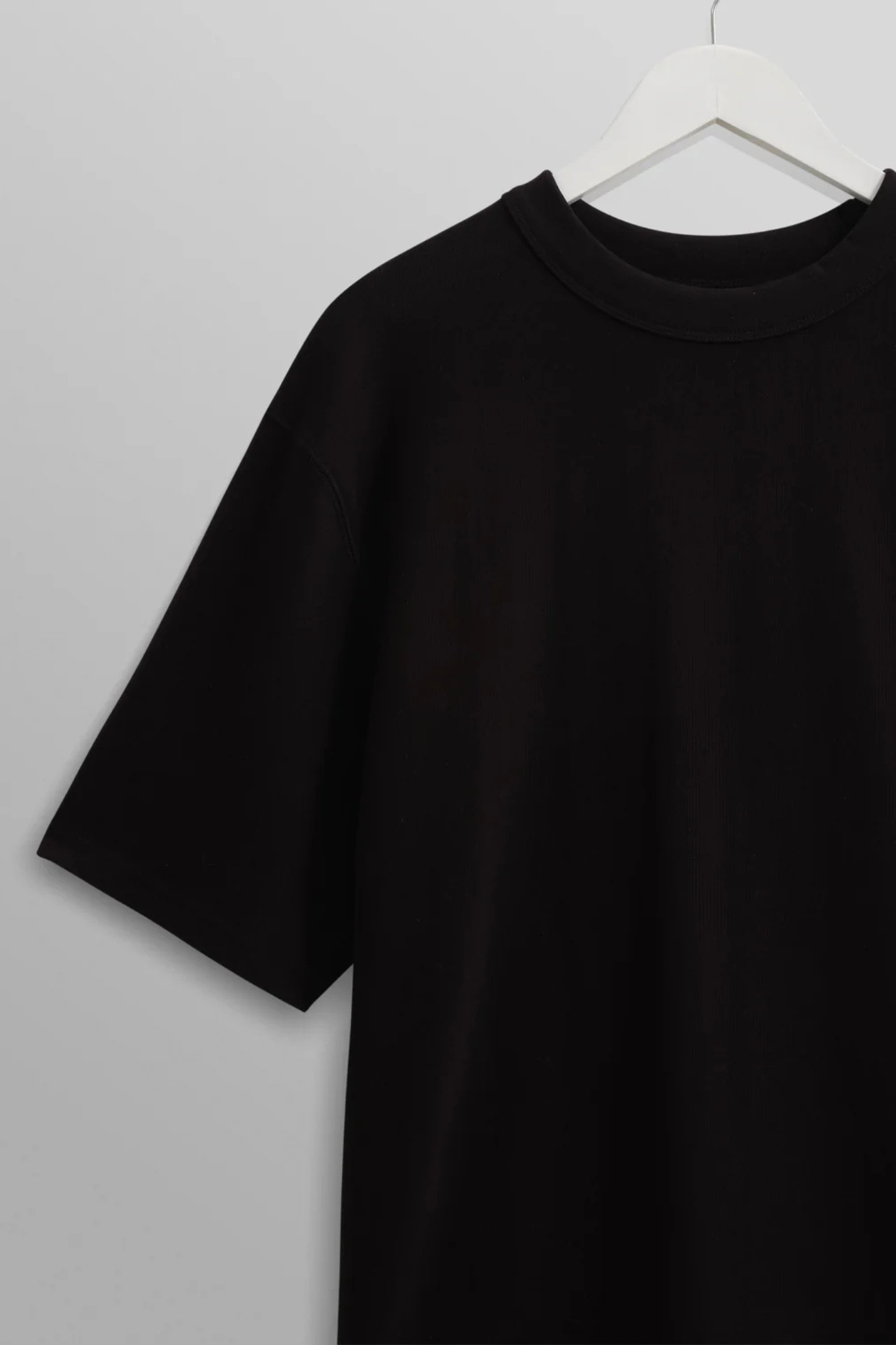 Wax London milton t-shirt in black. Front flatlay view