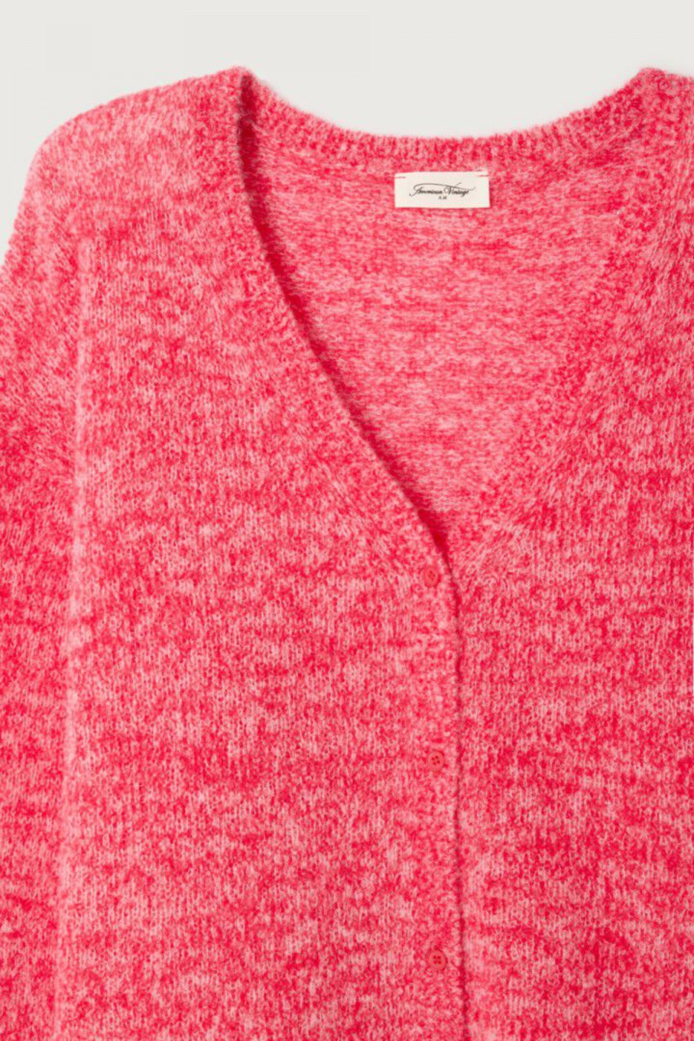 NUGGY CARDIGAN WOMEN - FLUORESCENT STRAWBERRY MELANGE