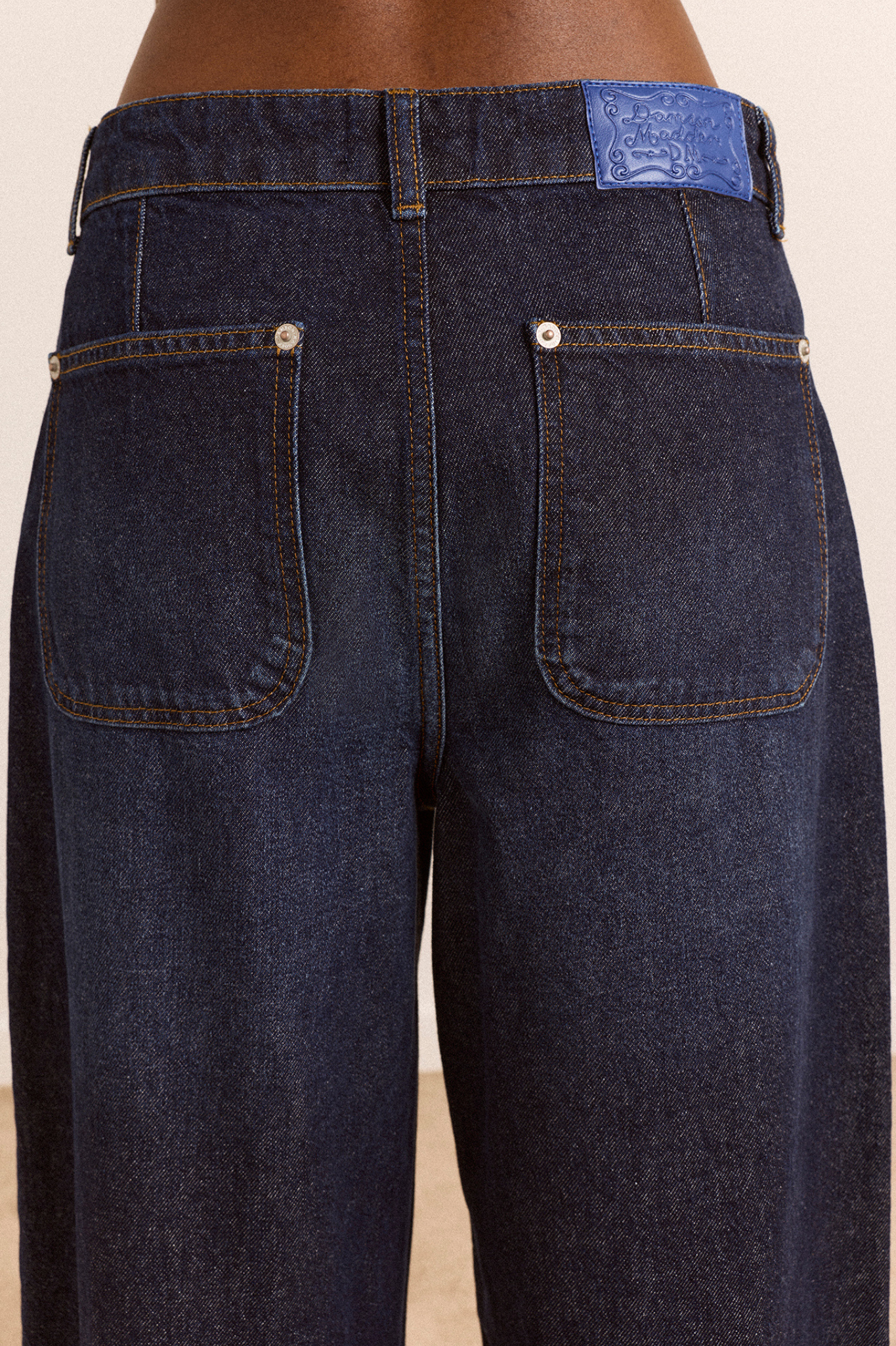 GIGI BAGGY WIDE TURN UP JEANS - INDIGO