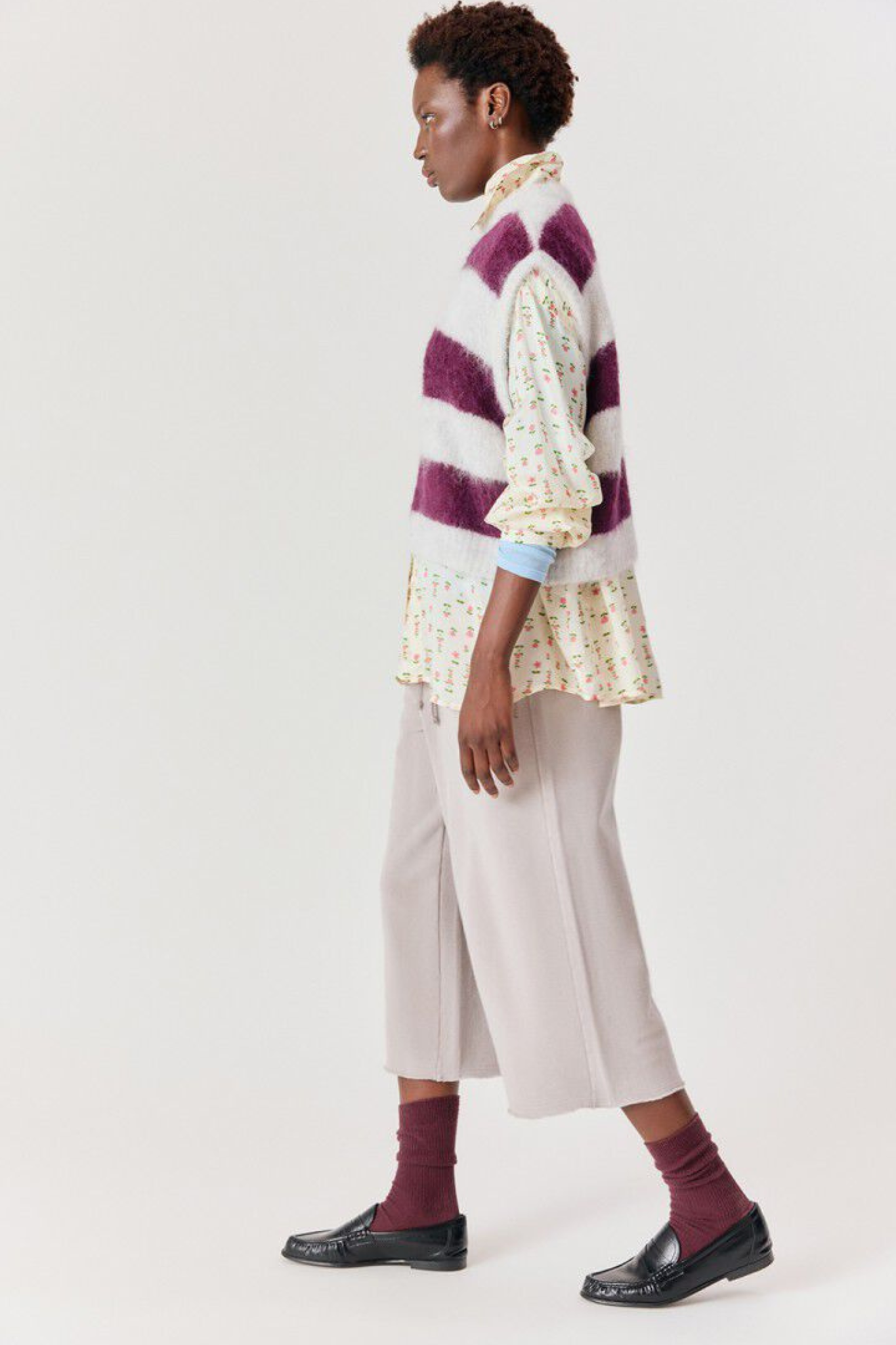 NIBY SWEATER WOMEN - CRANBERRY STRIPES