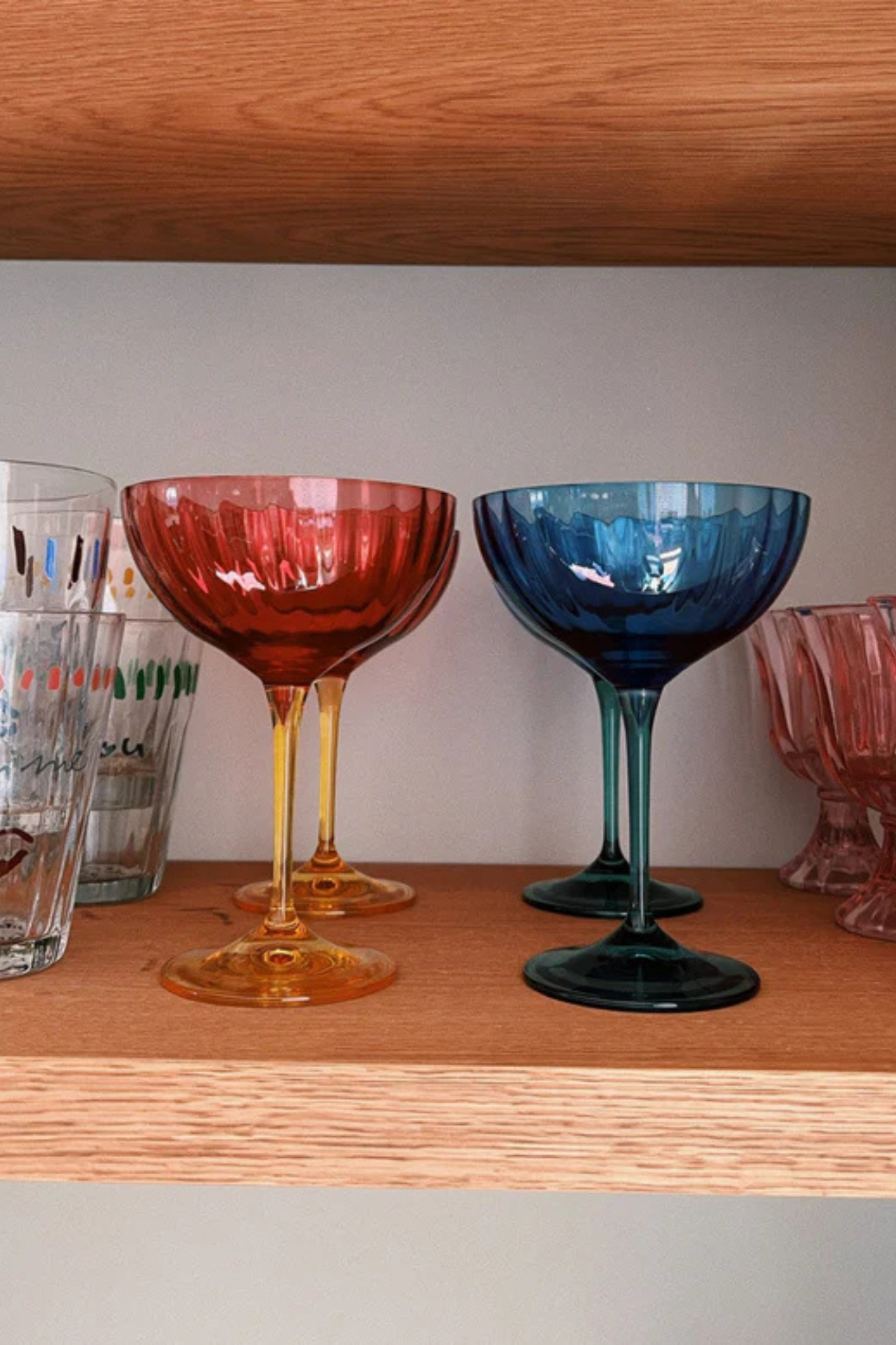 JAZZY CHAMPAGNE GLASS - BLUE