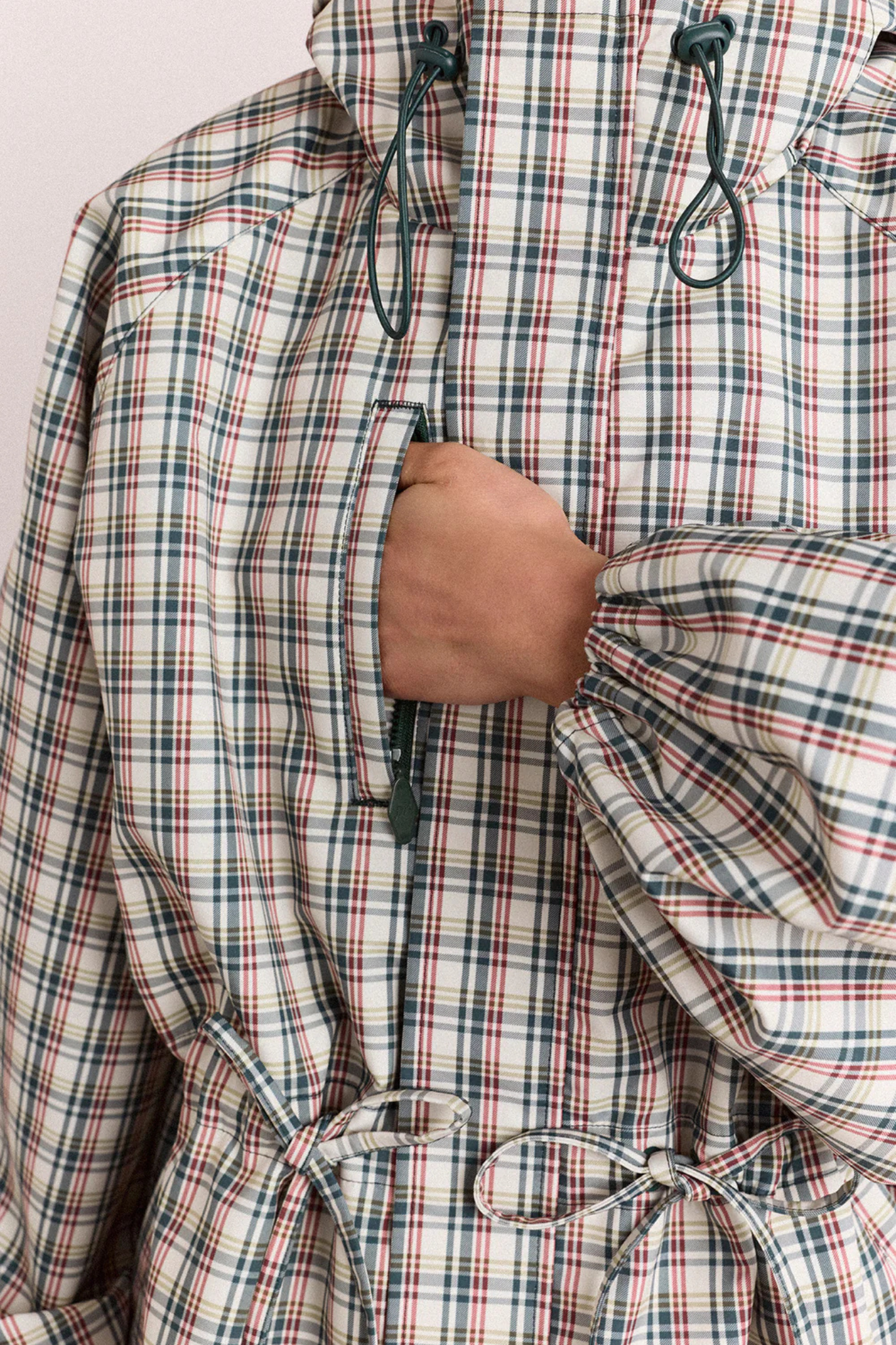 LIU RAINCOAT - ELDERBERRY CHECK
