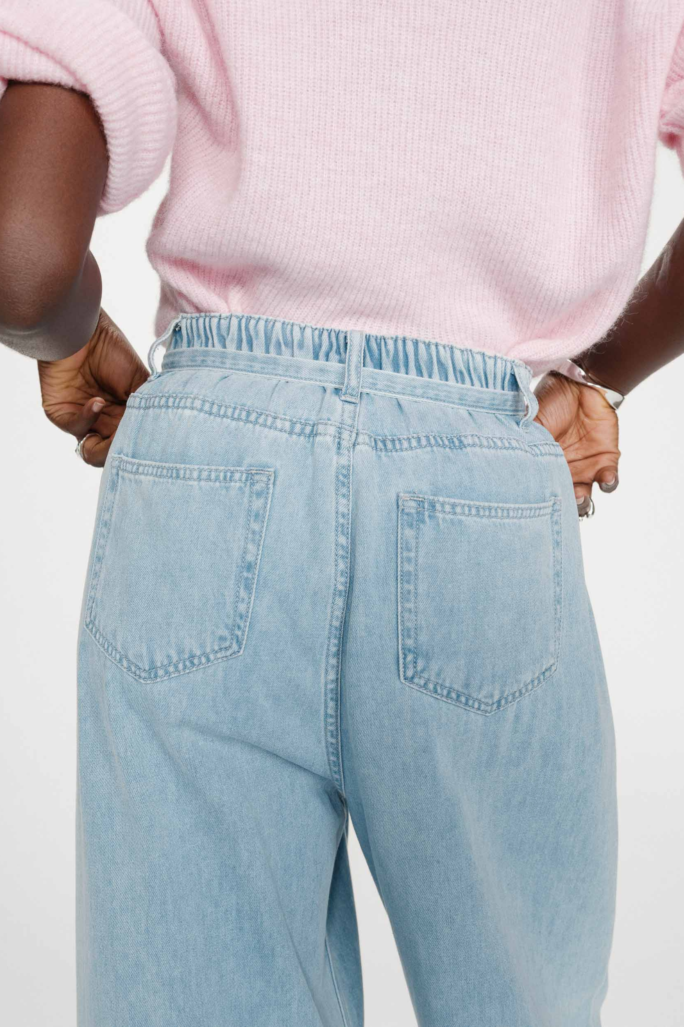 POMPON JEANS - SKY BLUE