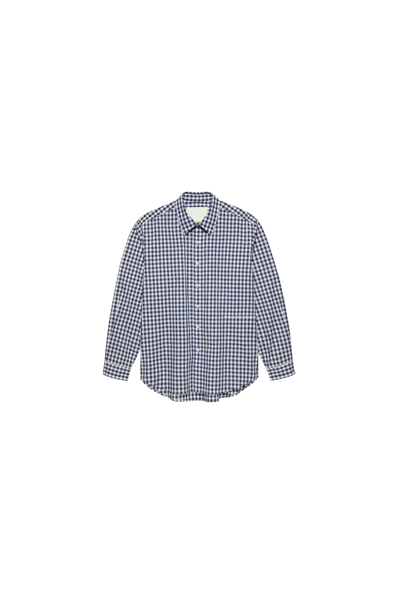 BEACH SHIRT - POPLIN NAVY CHECK