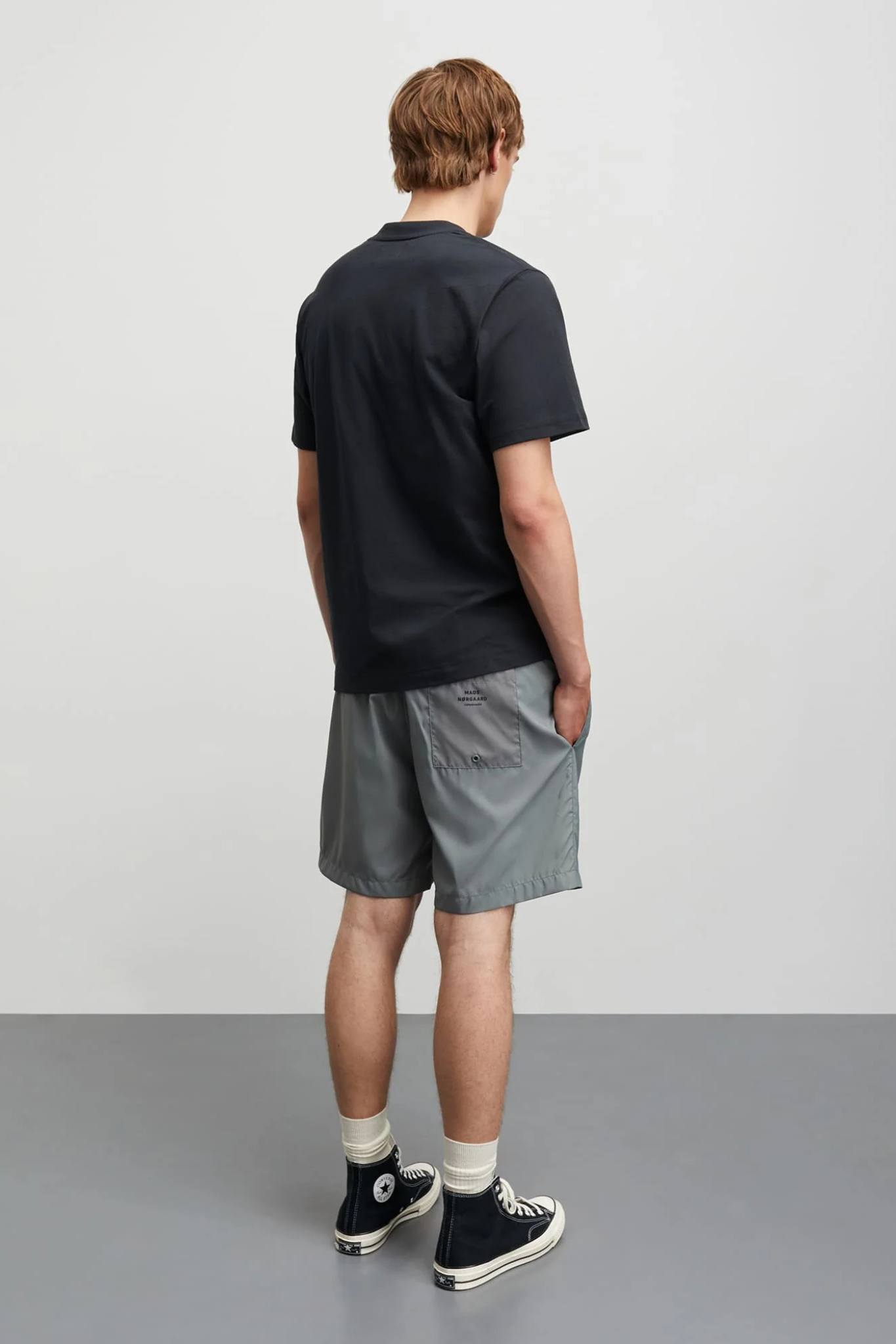 COTTON JERSEY FRODE LOGO TEE - BLACK