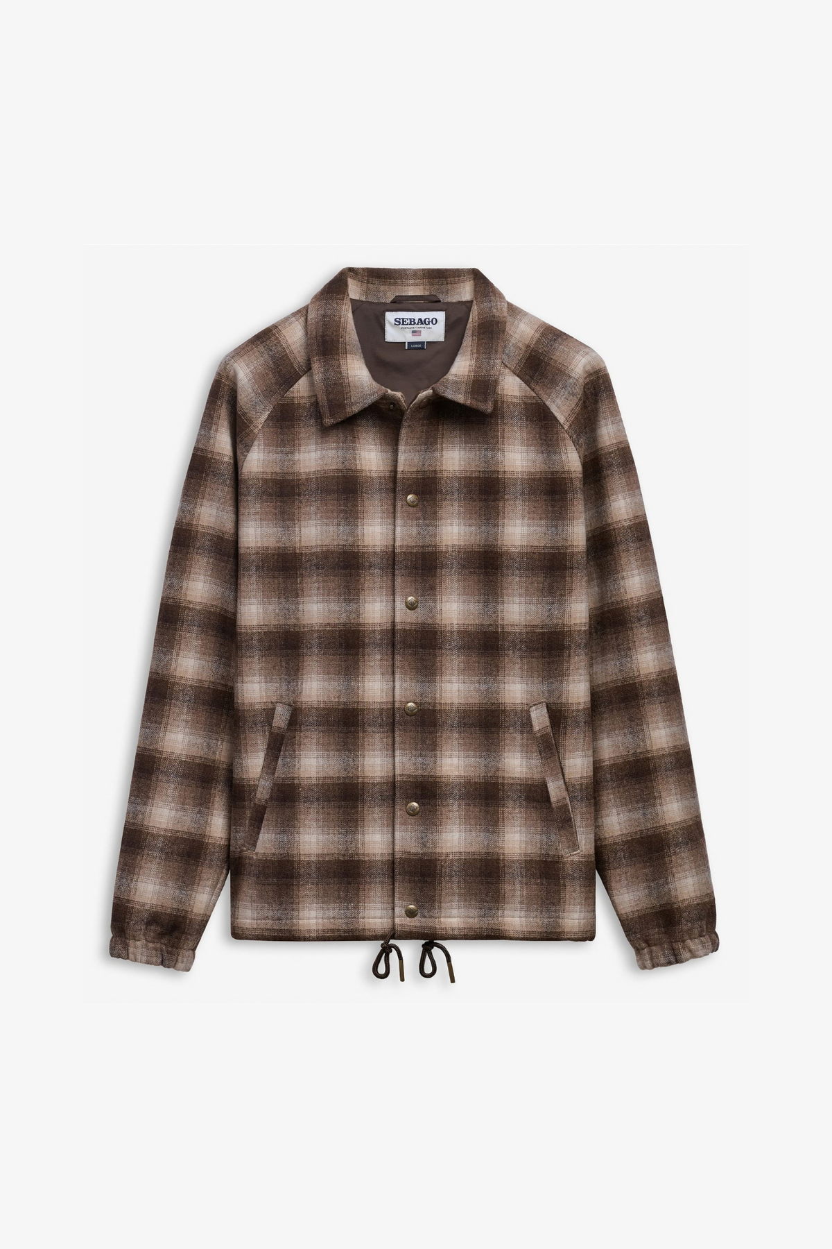 TENDER WOOLCHECK JACKET - WHITE NATURAL-BEIGE-BROWN