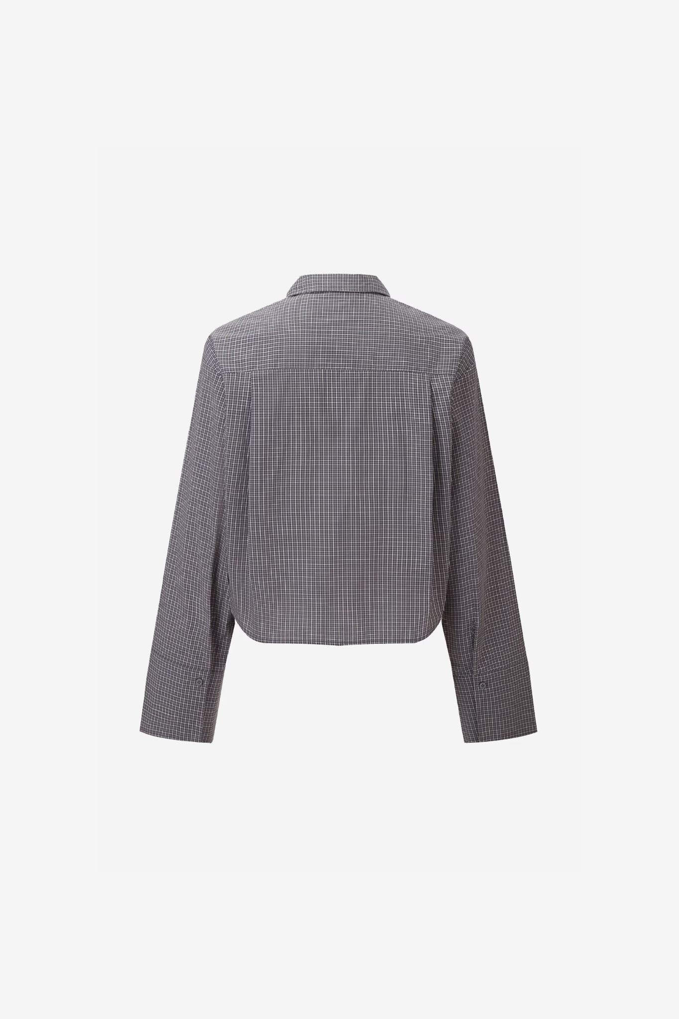 WEB LS SHORT SHIRT CH - GRAY GARDENIA CHECK