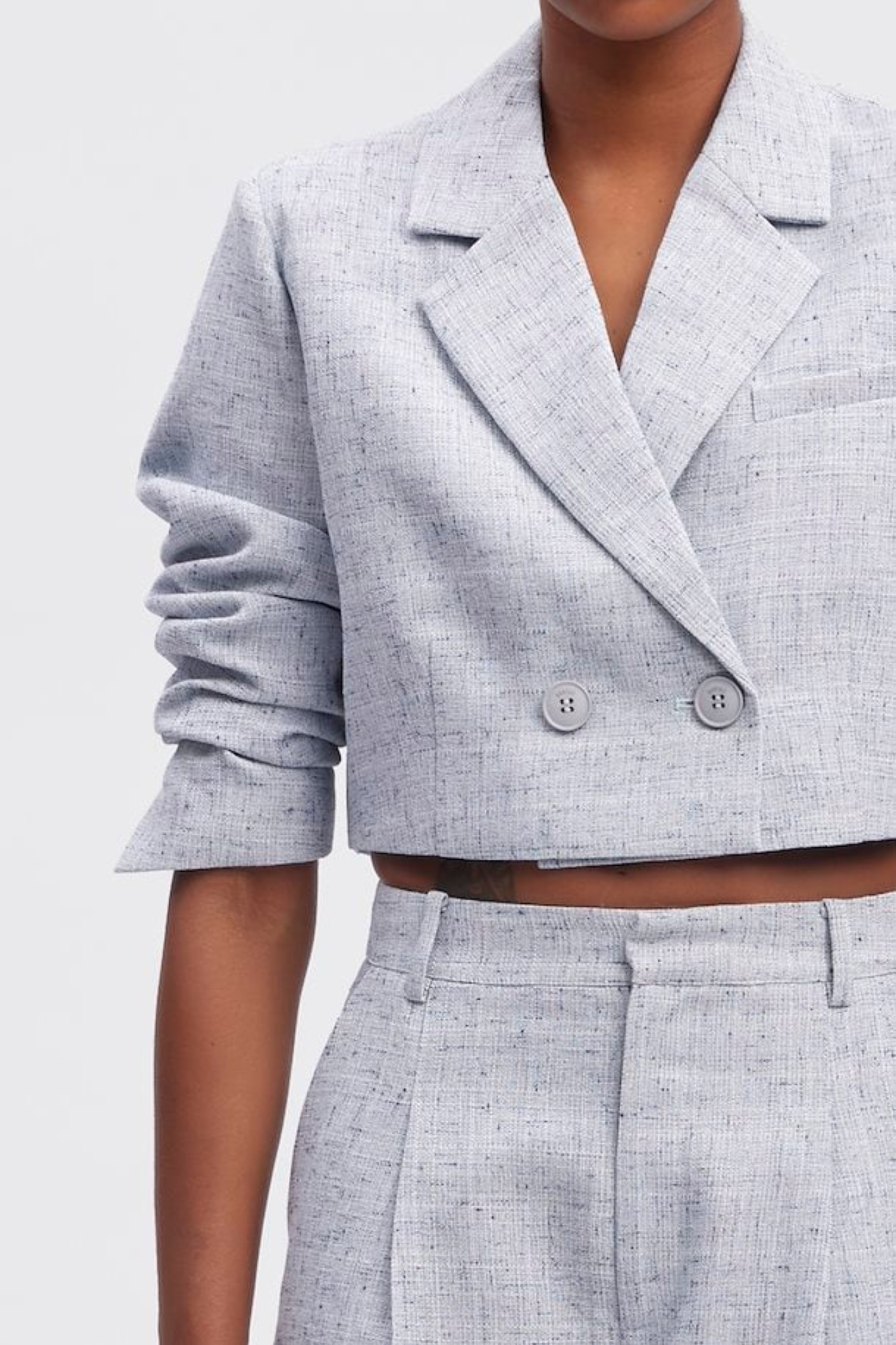 GISELLY BLAZER - BLUE MULTI MELANGE