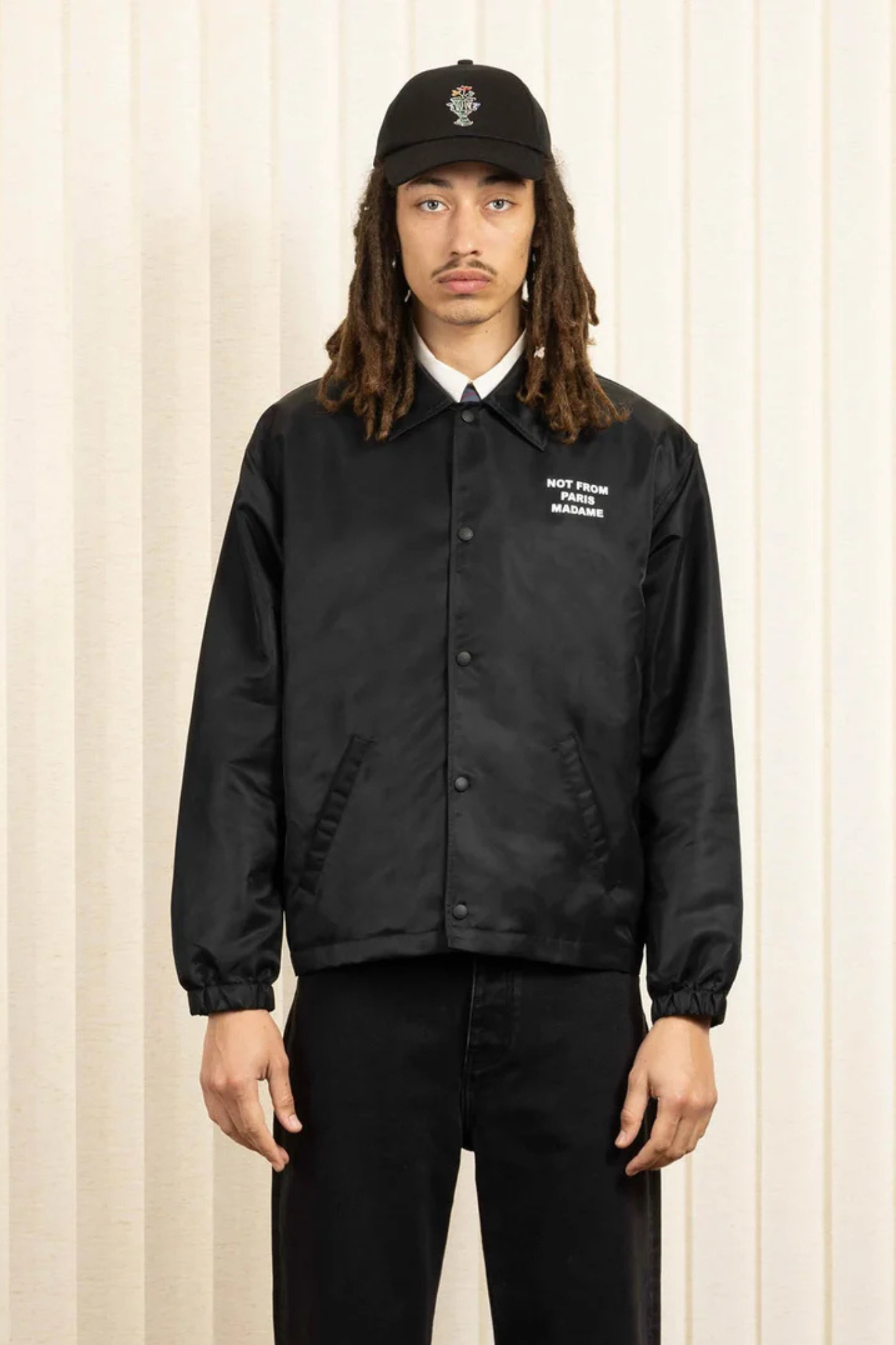 LA VESTE SLOGAN - BLACK