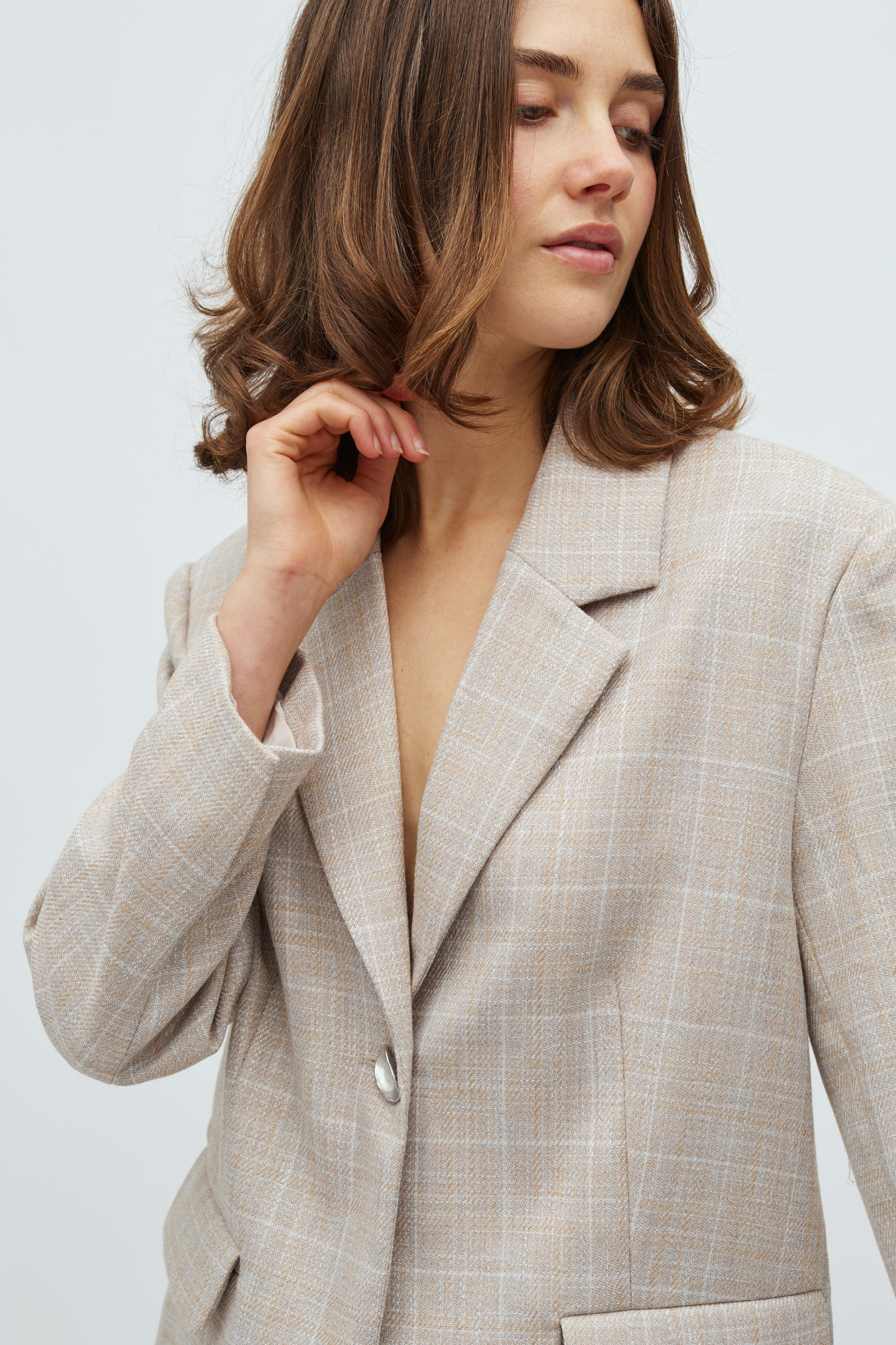 HOWLA LASLO BLAZER - BEIGE CHECK