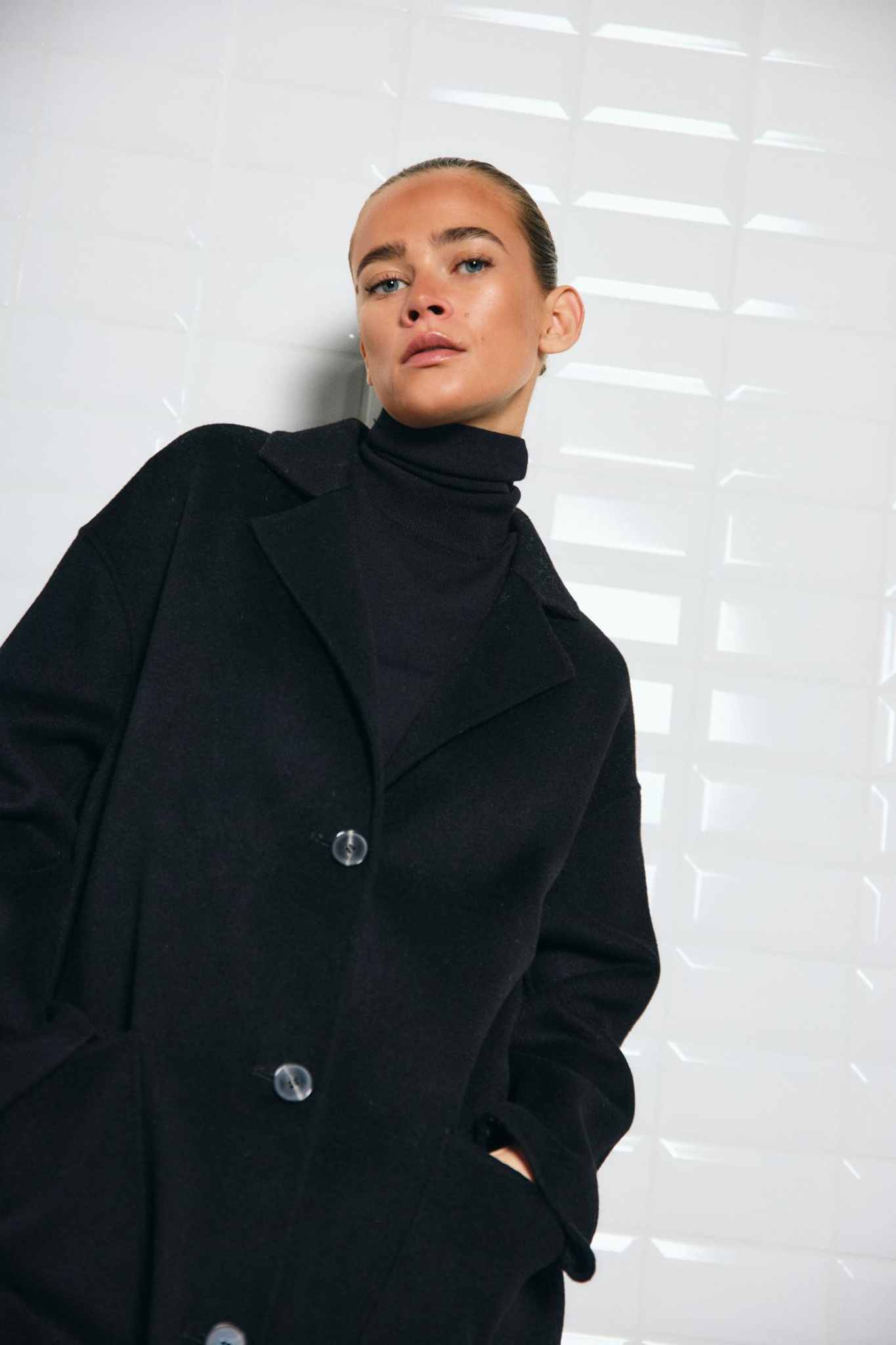 CELINE WOOL JACKET - BLACK