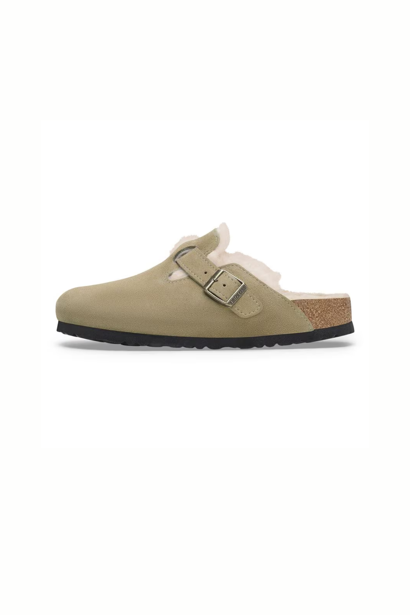 BOSTON VL/SHEARLING SANDALS - TAUPE
