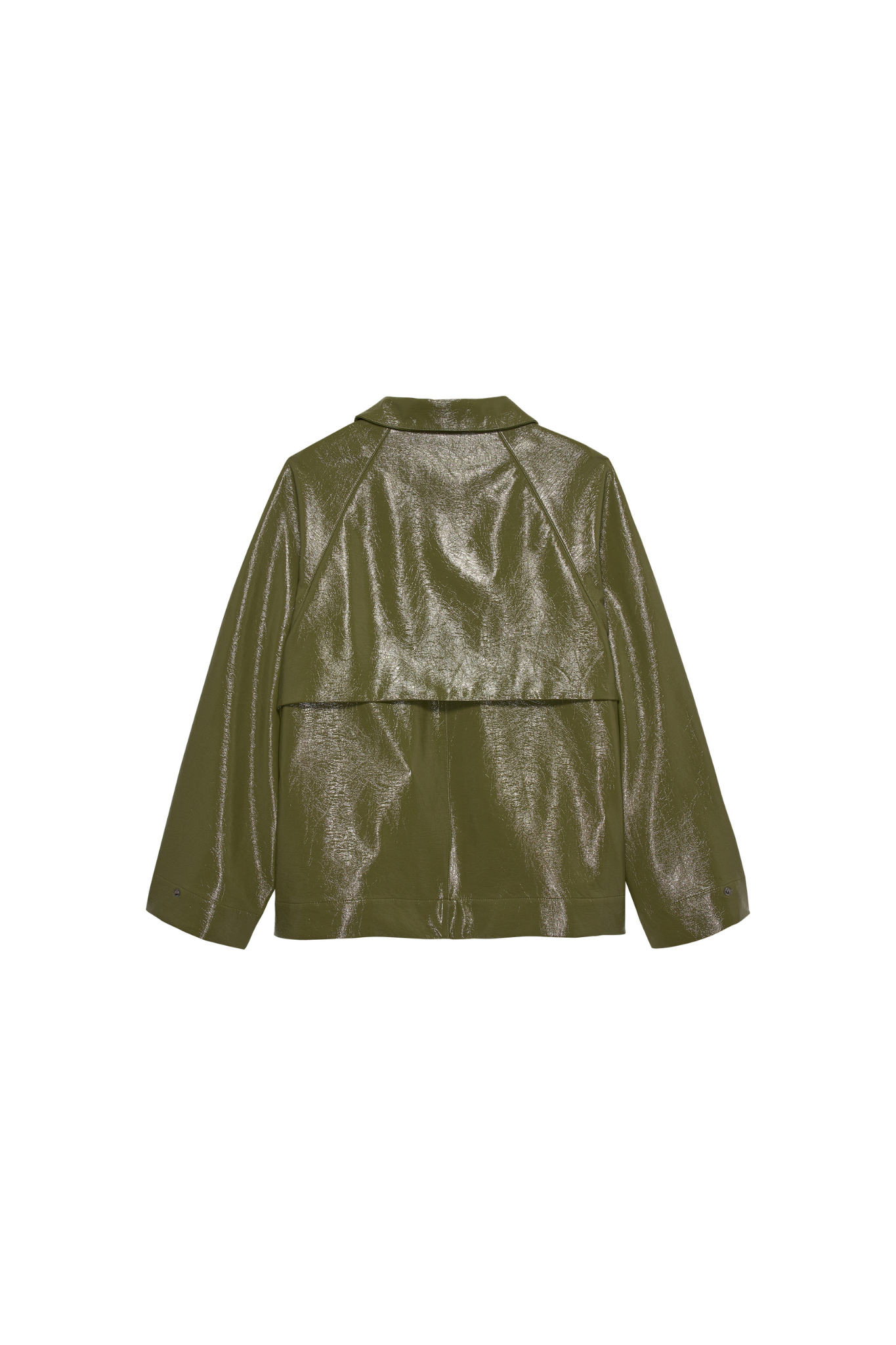 VEGAN LEATHER JACKET - OLIVE BRANCH