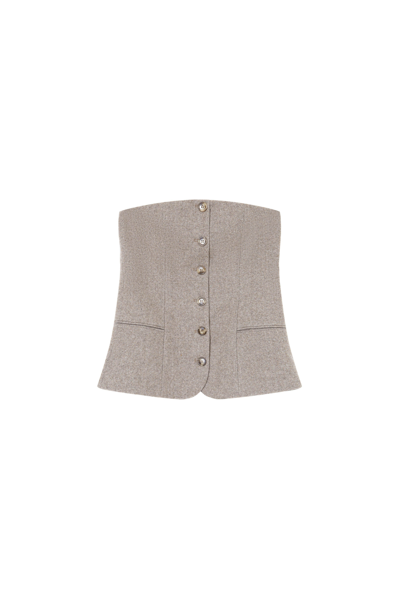 TANDEM STRAPLESS TOP - BEIGE