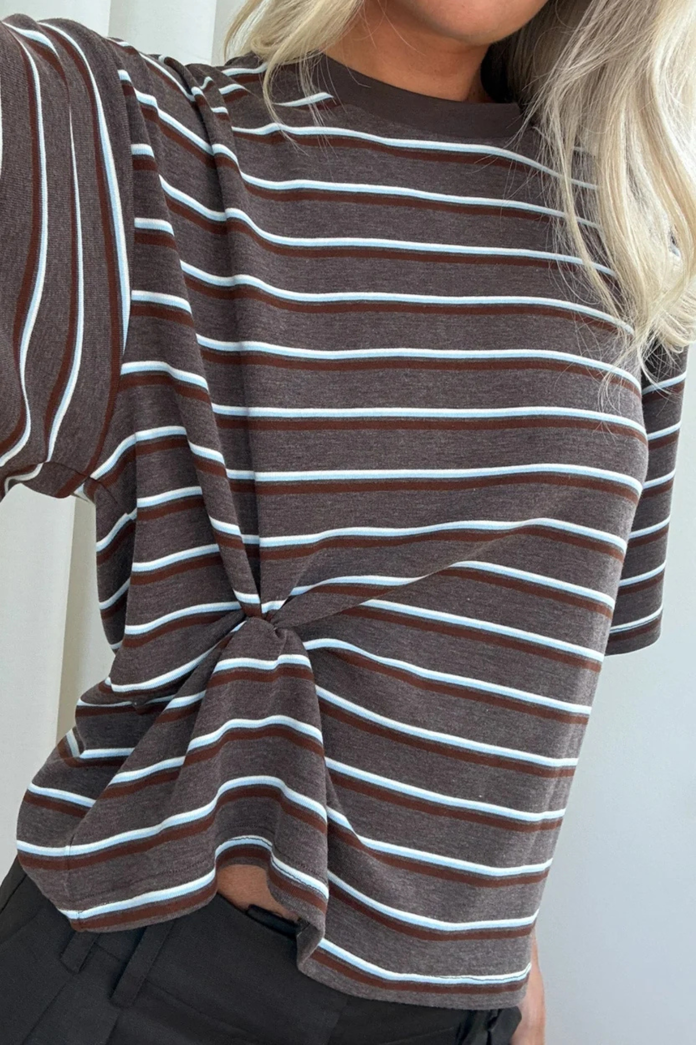 MURPHIE TOP - DALMA BLUE STRIPE