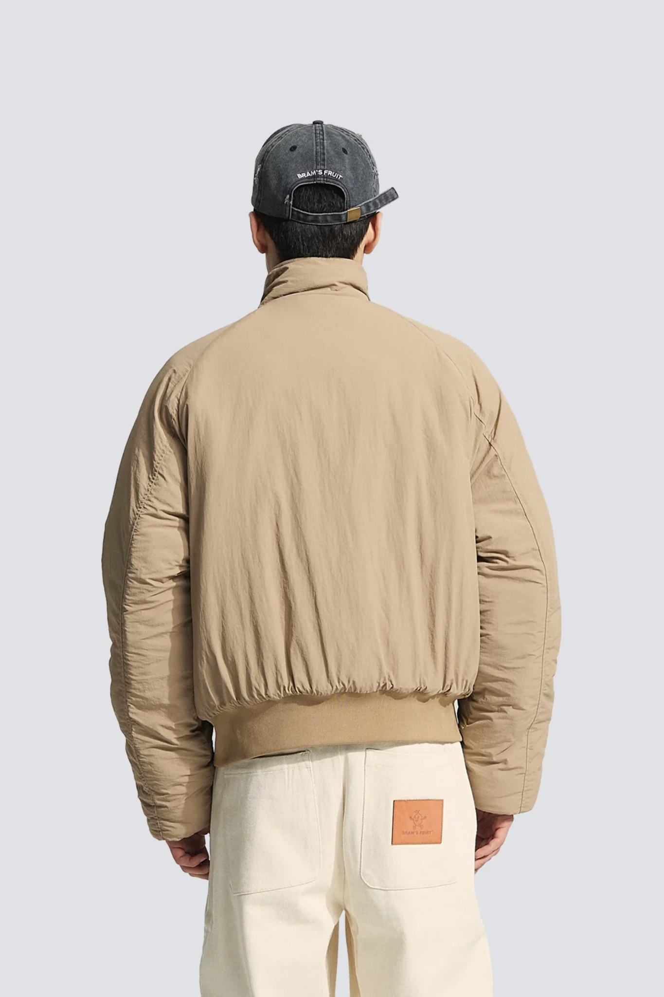EMBLEM PATCH PADDED JACKET - KHAKI