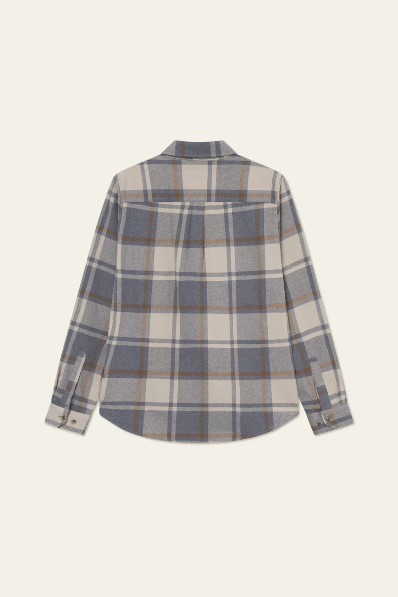 JEREMY CHECK FLANNEL SHIRT - GREY MELANGE