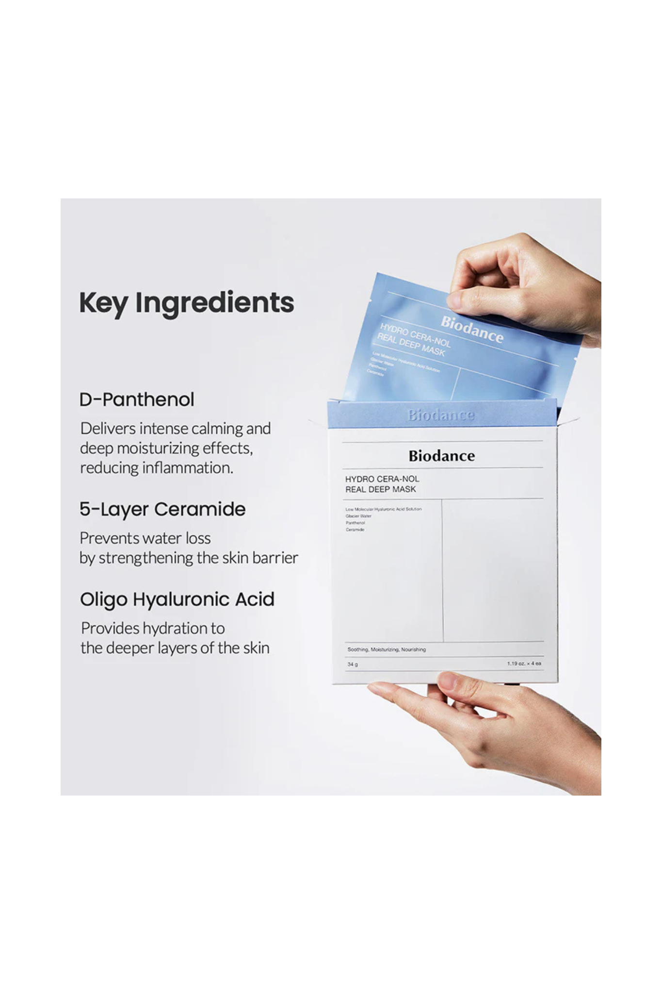 HYDRO CERA-NOL REAL DEEP MASK 1 BOX (4 SHEETS)