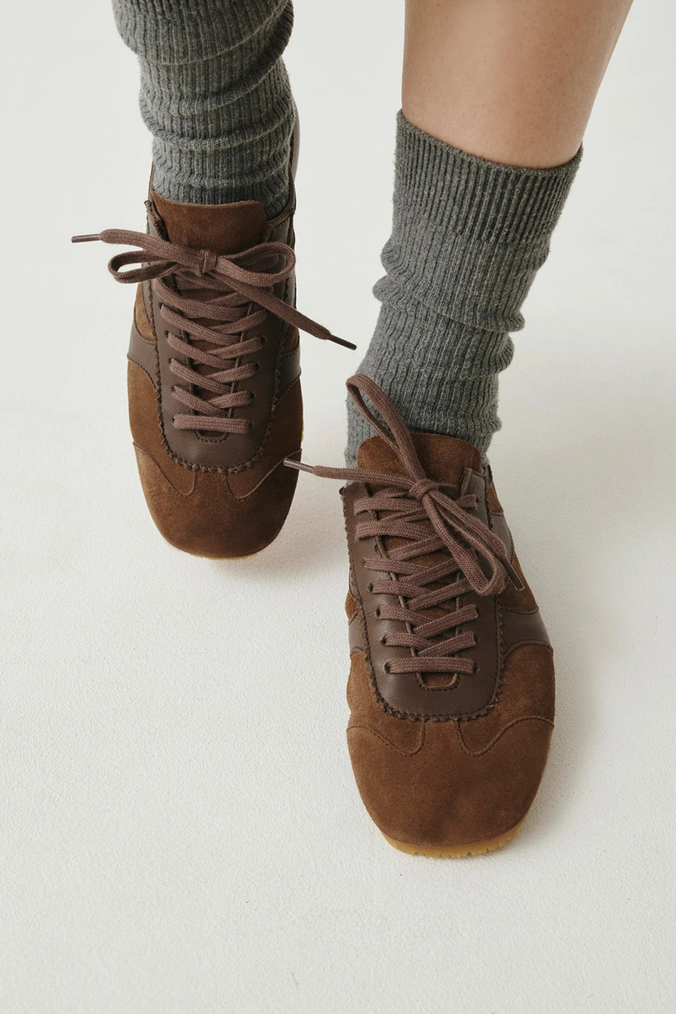 CPH717 LEATHER MIX WOMEN SHOES - NEW MOKKA