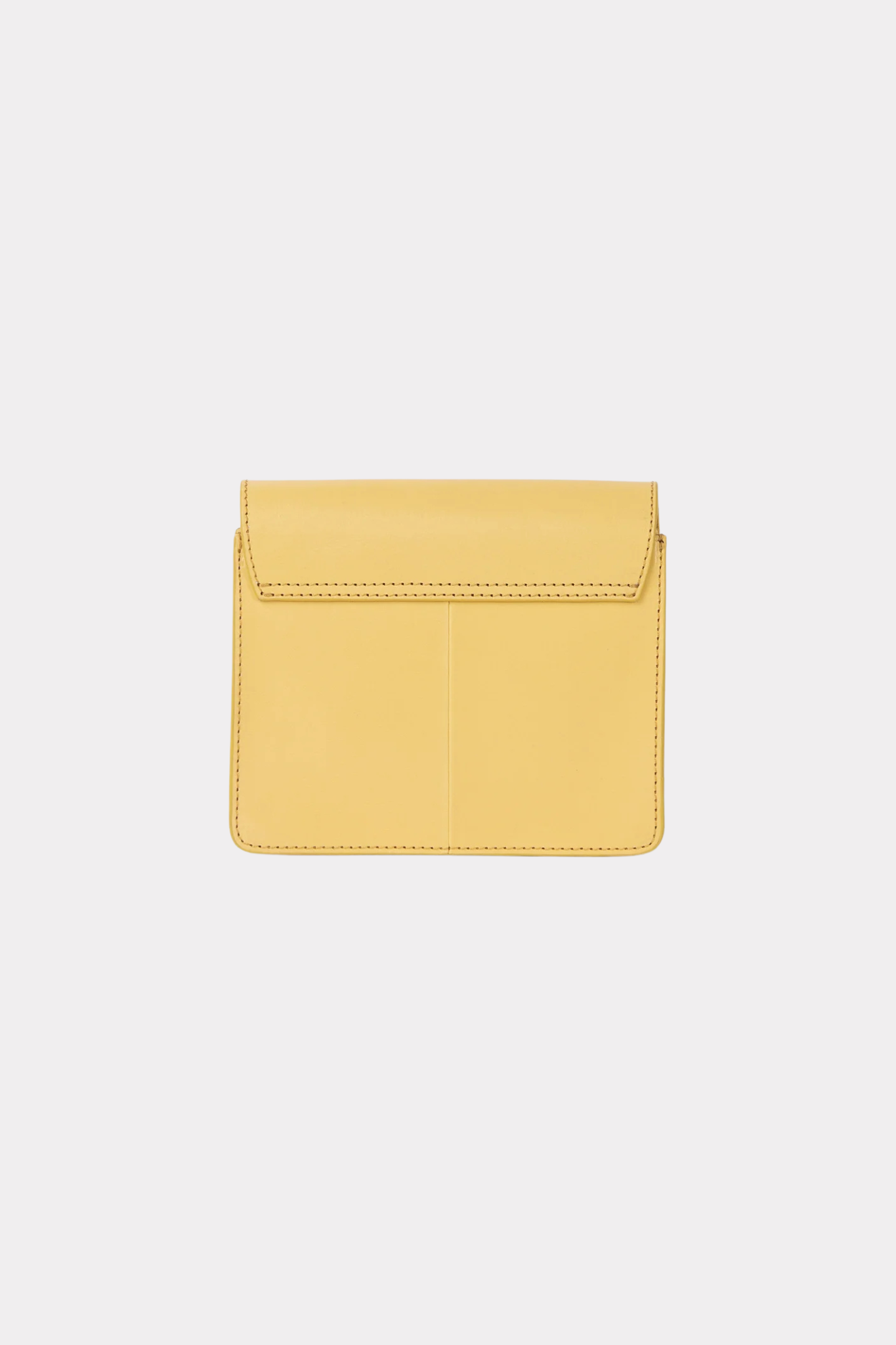 O MY BAG audrey mini bag in butter yellow leather. Back view