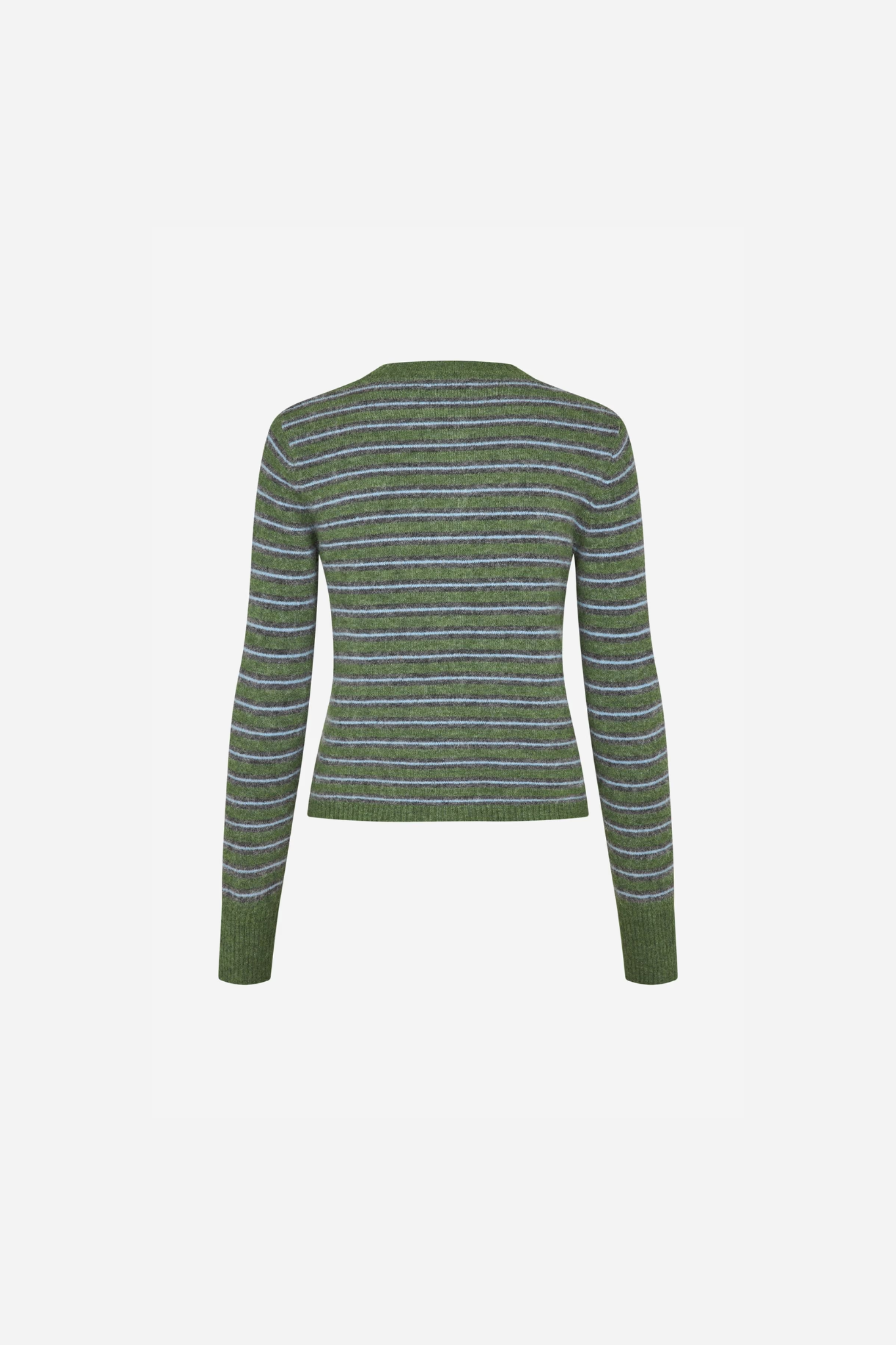 ADA LS CARDIGAN - CHIVE STRIPE