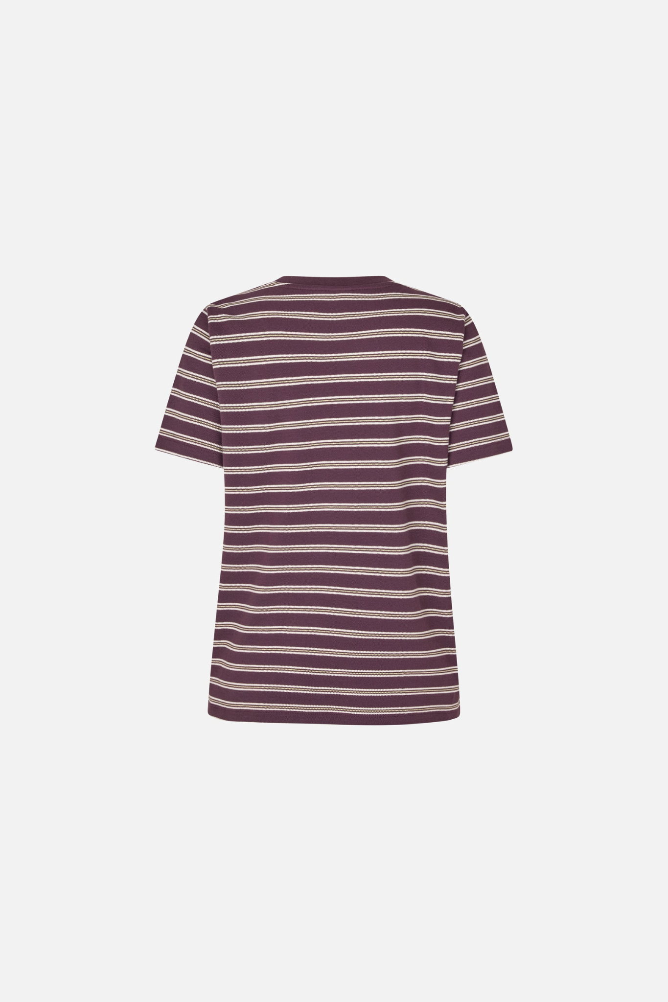 JAWO T-SHIRT - PLUM POLO STRIPE