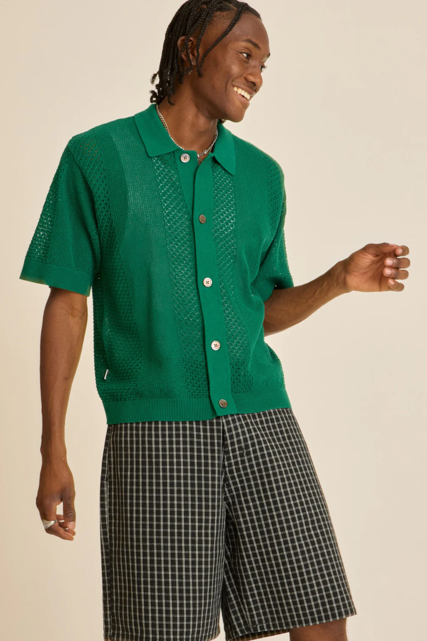 EVAN SWEATER SHIRT - FOREST GREEN