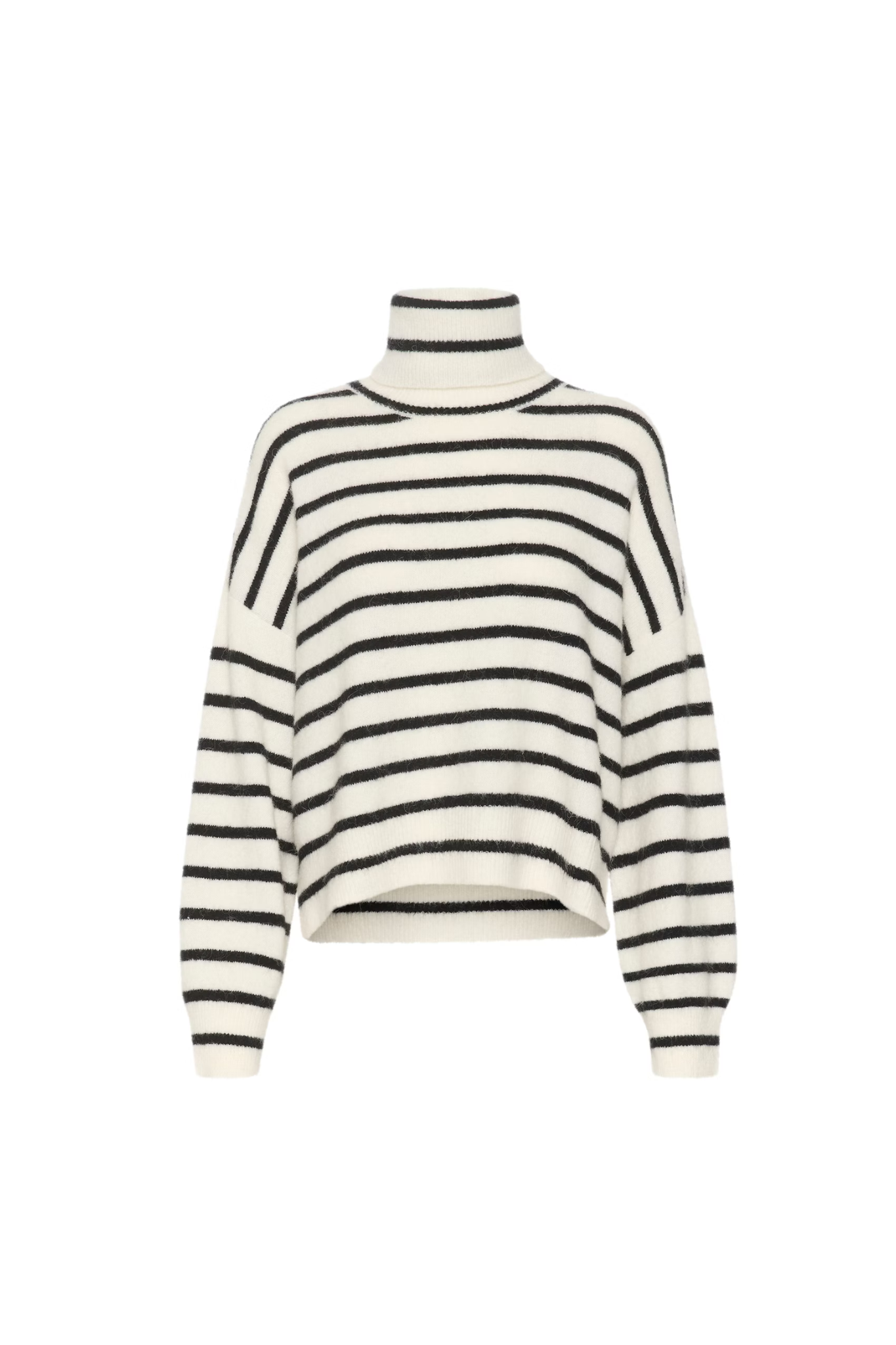 ALPHA ROLLNECK STRIPED - CHARCOAL BLACK