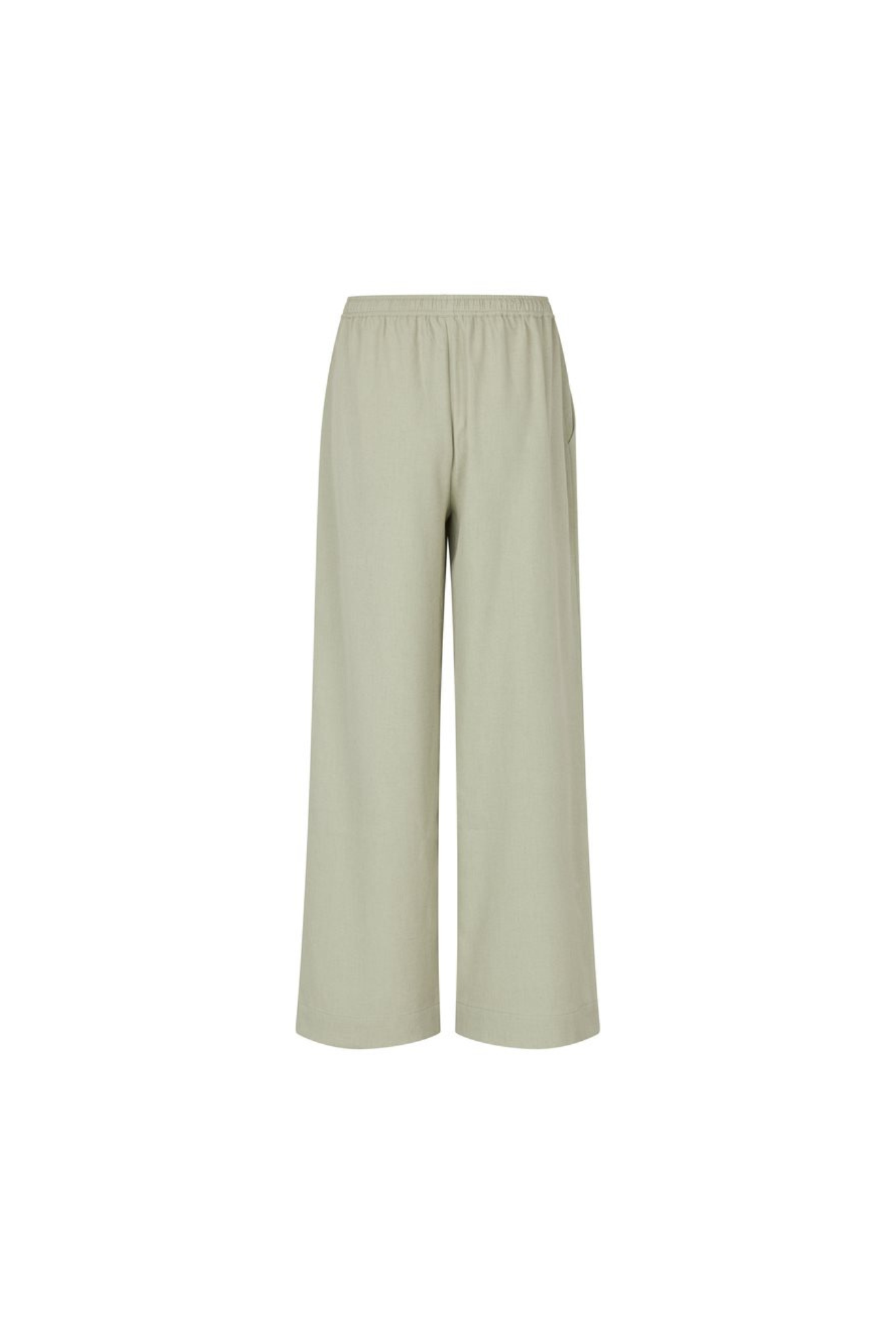 MBYM christoff morenna pants in pistachio/green. Back flatlay view